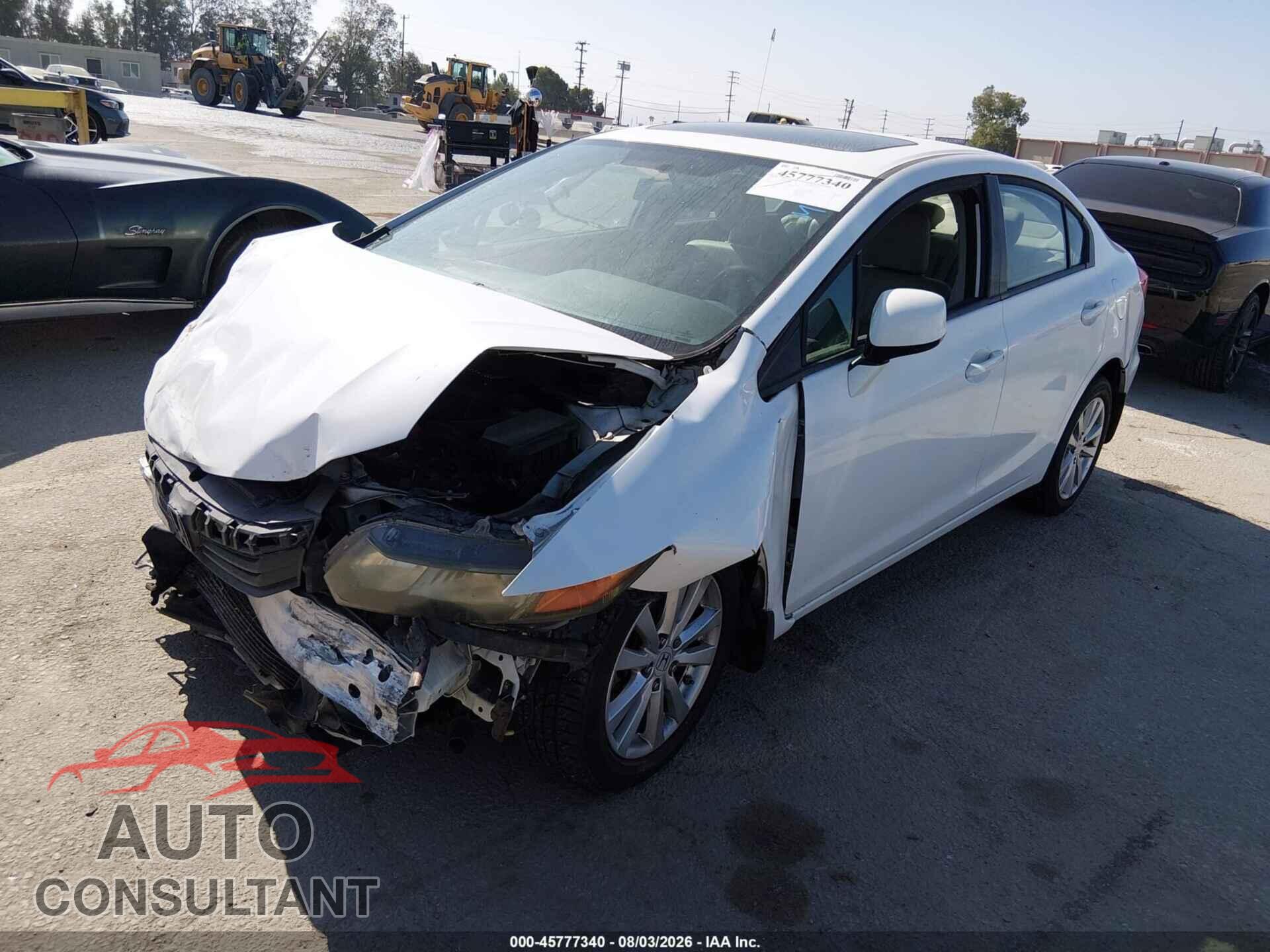 HONDA CIVIC 2012 - 19XFB2F99CE337798