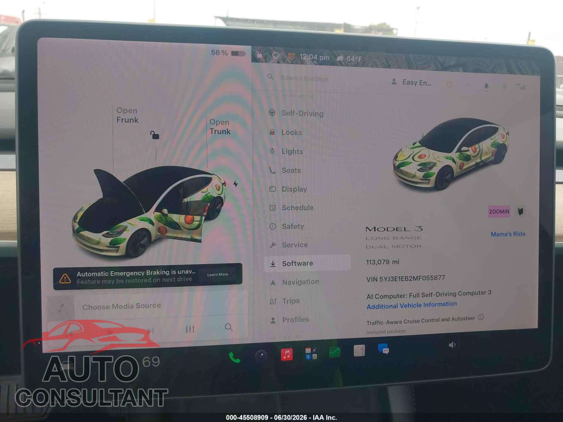 TESLA MODEL 3 2021 - 5YJ3E1EB2MF055877