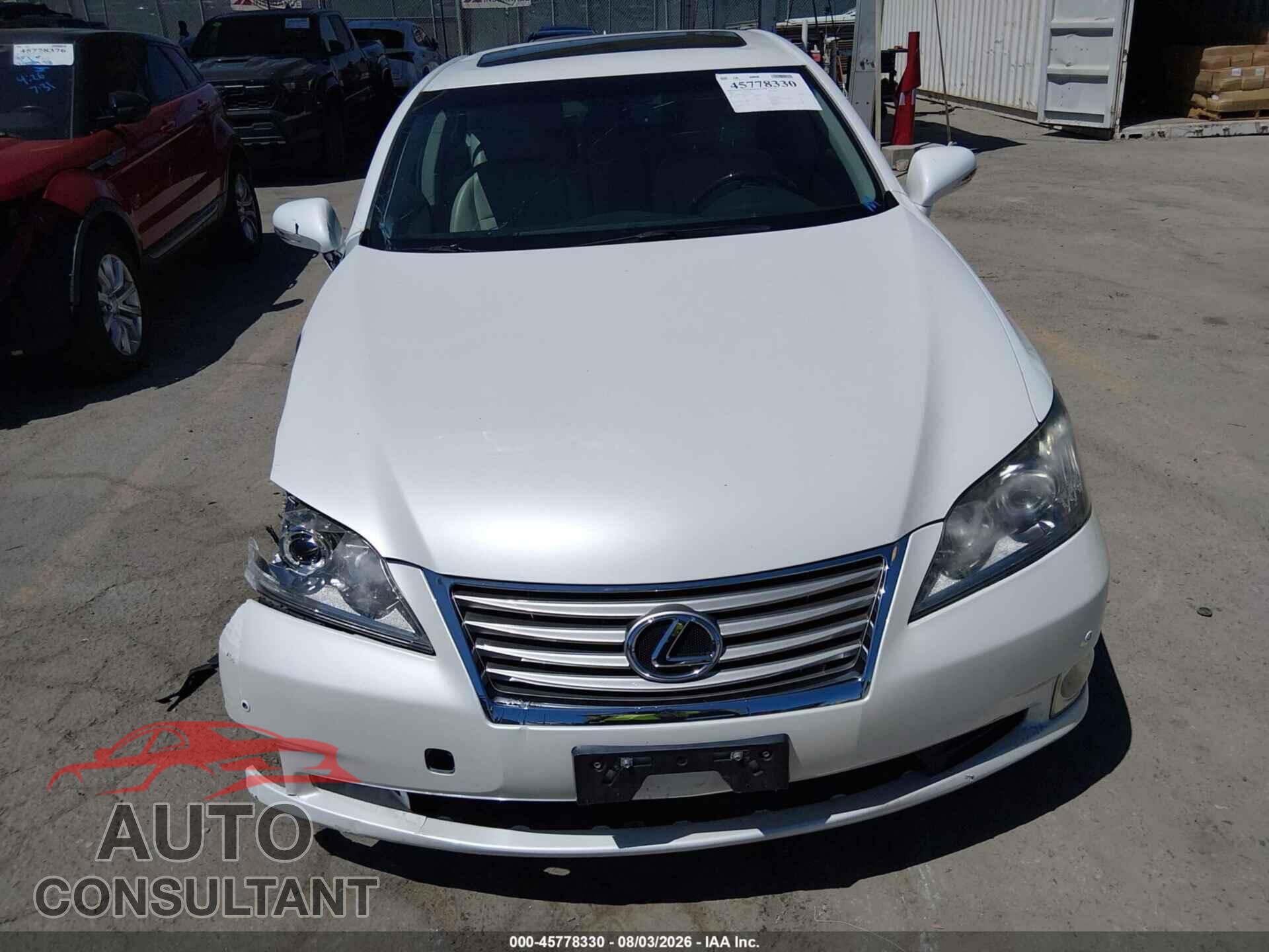 LEXUS ES 350 2012 - JTHBK1EG7C2510965