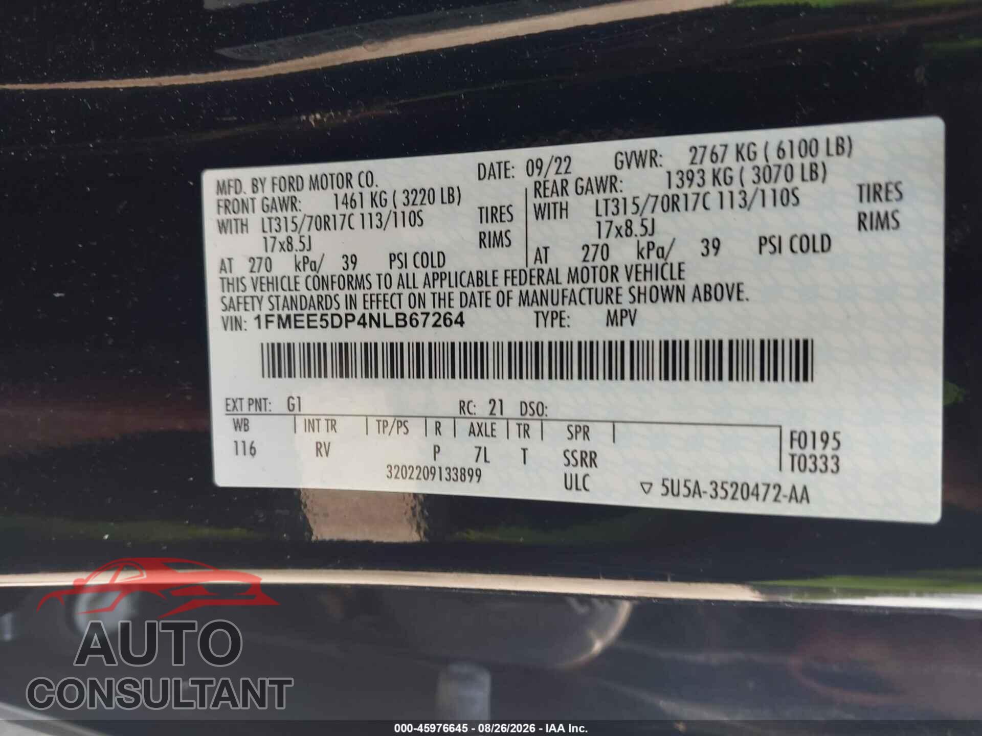 FORD BRONCO 2022 - 1FMEE5DP4NLB67264