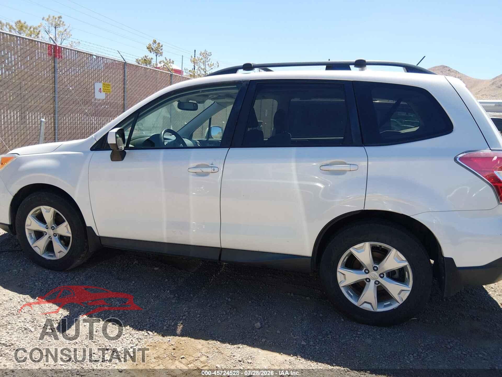 SUBARU FORESTER 2015 - JF2SJAFC9FH598999