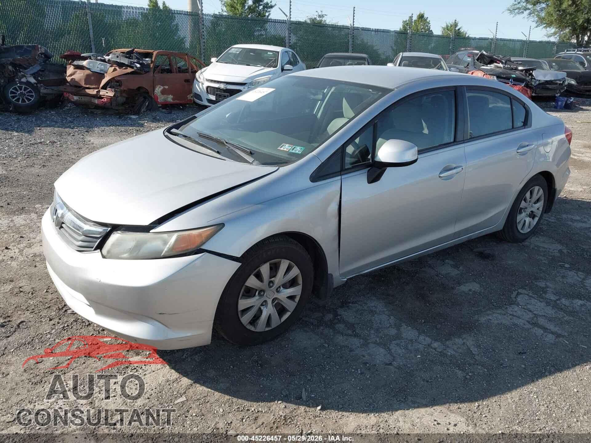 HONDA CIVIC 2012 - 19XFB2F5XCE355823