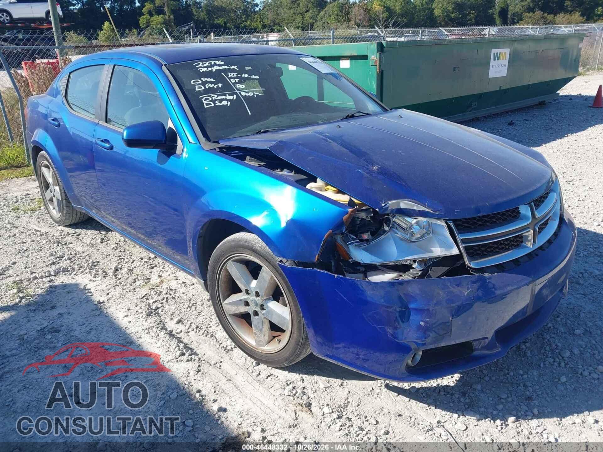 DODGE AVENGER 2013 - 1C3CDZCB5DN548043
