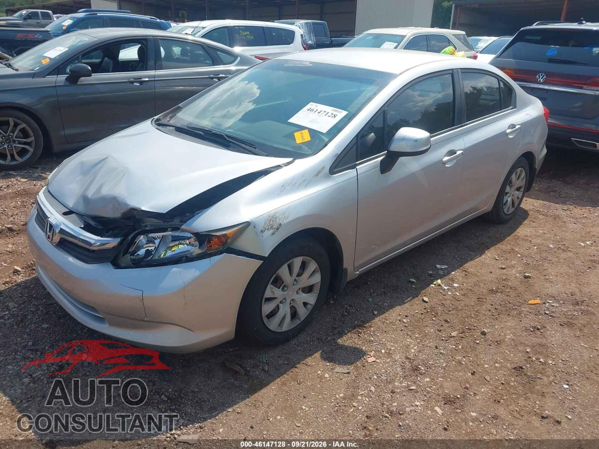 HONDA CIVIC 2012 - 19XFB2F56CE086333