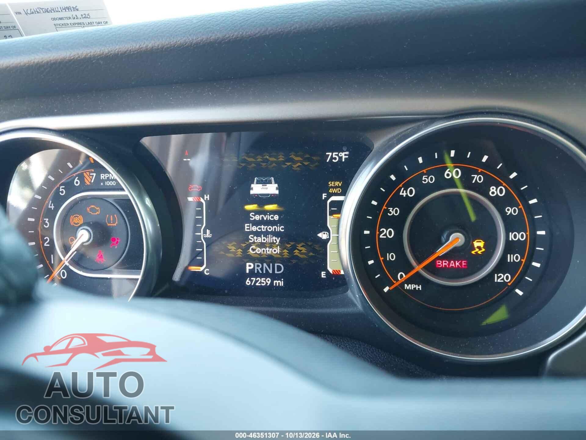 JEEP GLADIATOR 2020 - 1C6HJTAG4LL149986