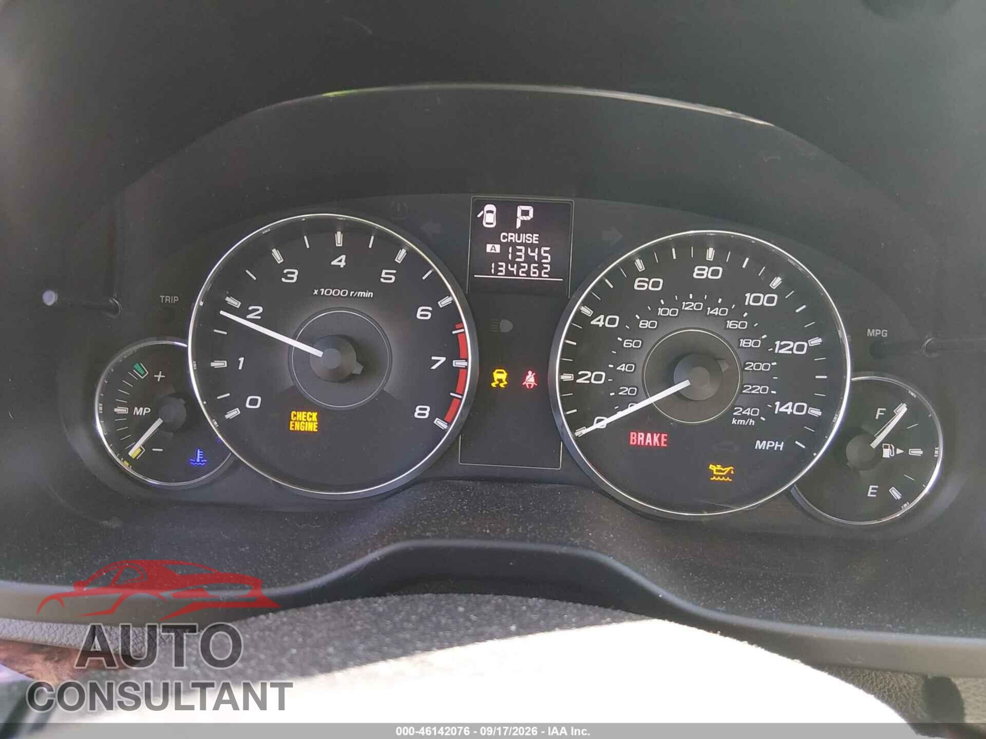 SUBARU OUTBACK 2012 - 4S4BRBLC7C3288226