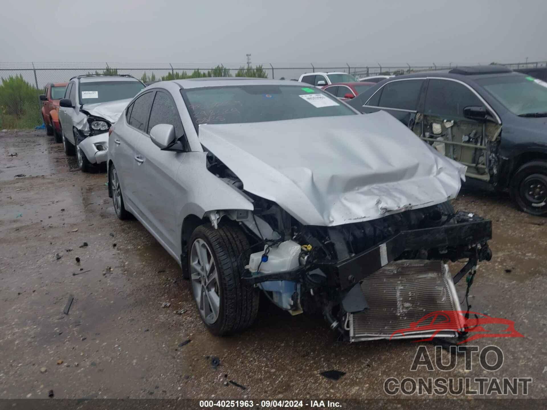 HYUNDAI ELANTRA 2017 - KMHD84LF9HU298324