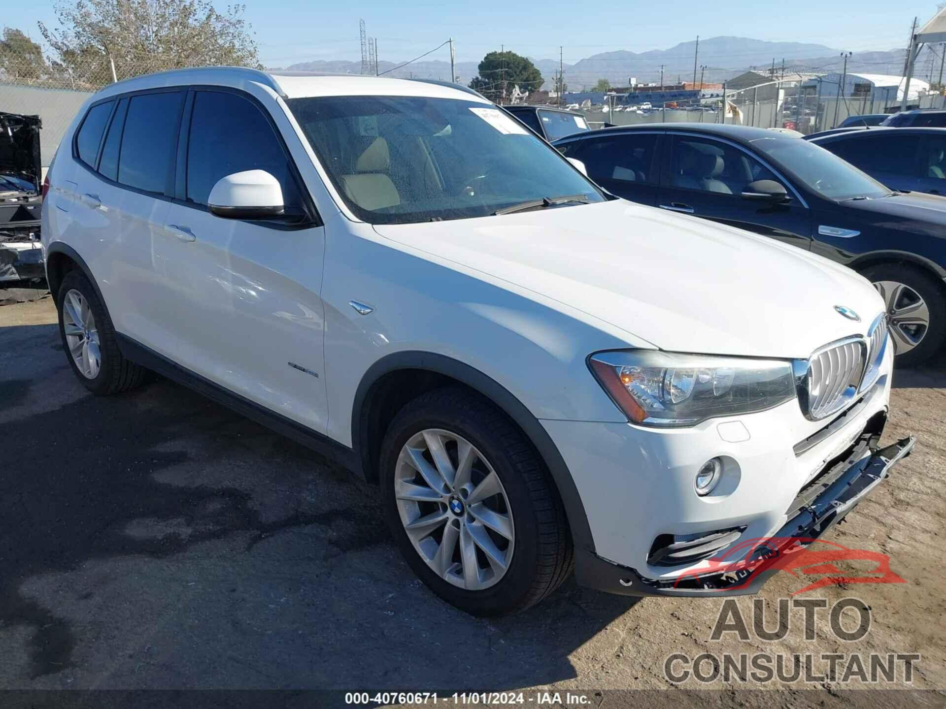 BMW X3 2016 - 5UXWZ7C58G0R31760