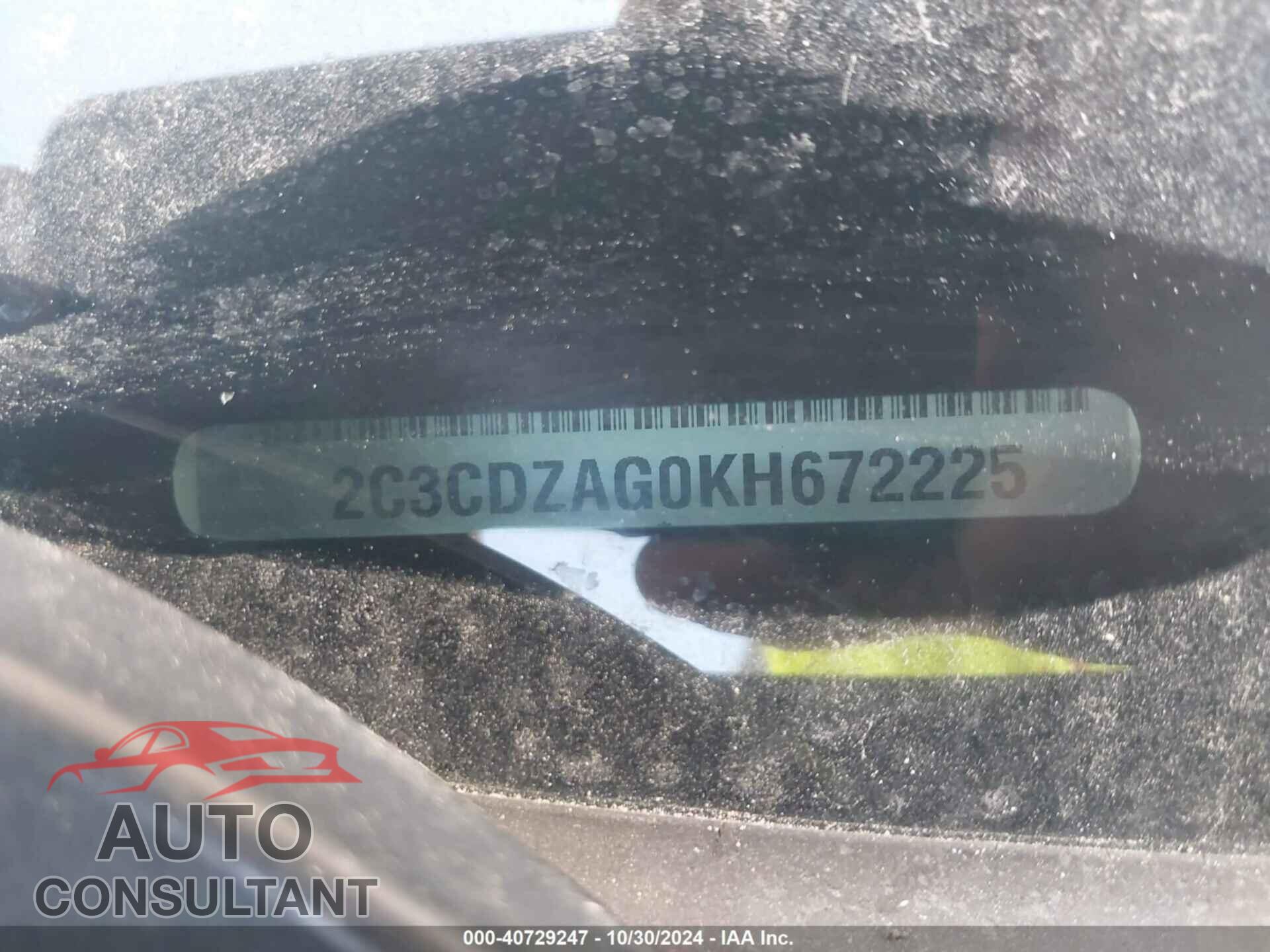 DODGE CHALLENGER 2019 - 2C3CDZAG0KH672225