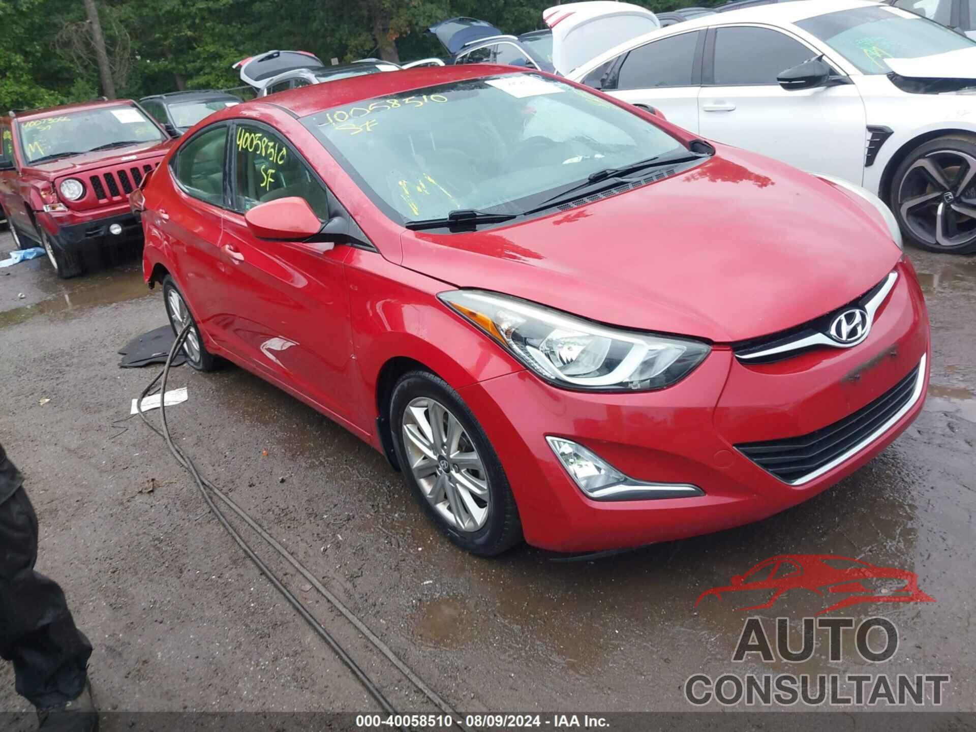 HYUNDAI ELANTRA 2016 - KMHDH4AE0GU489414