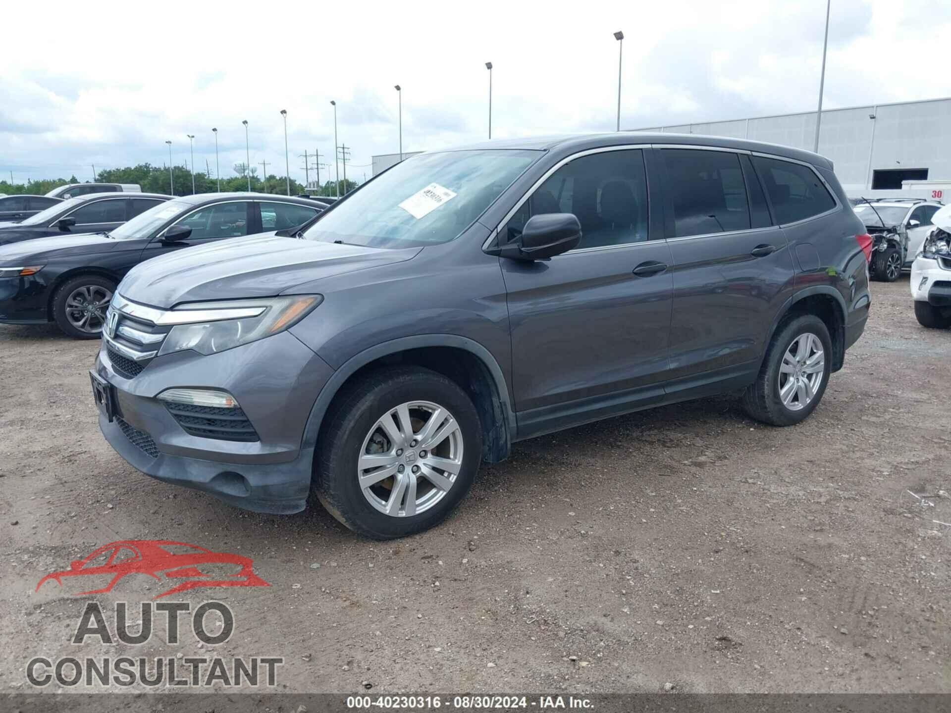 HONDA PILOT 2017 - 5FNYF6H12HB006820