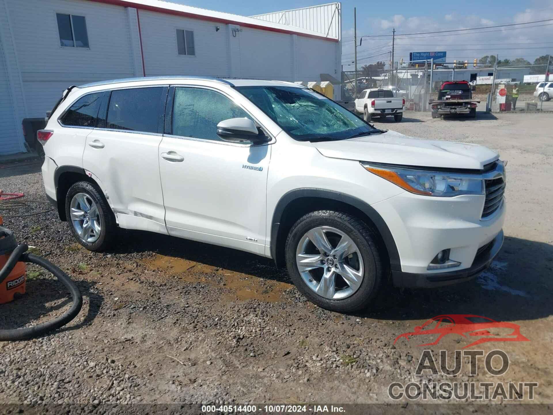 TOYOTA HIGHLANDER HYBRID 2016 - 5TDDCRFH1GS018153