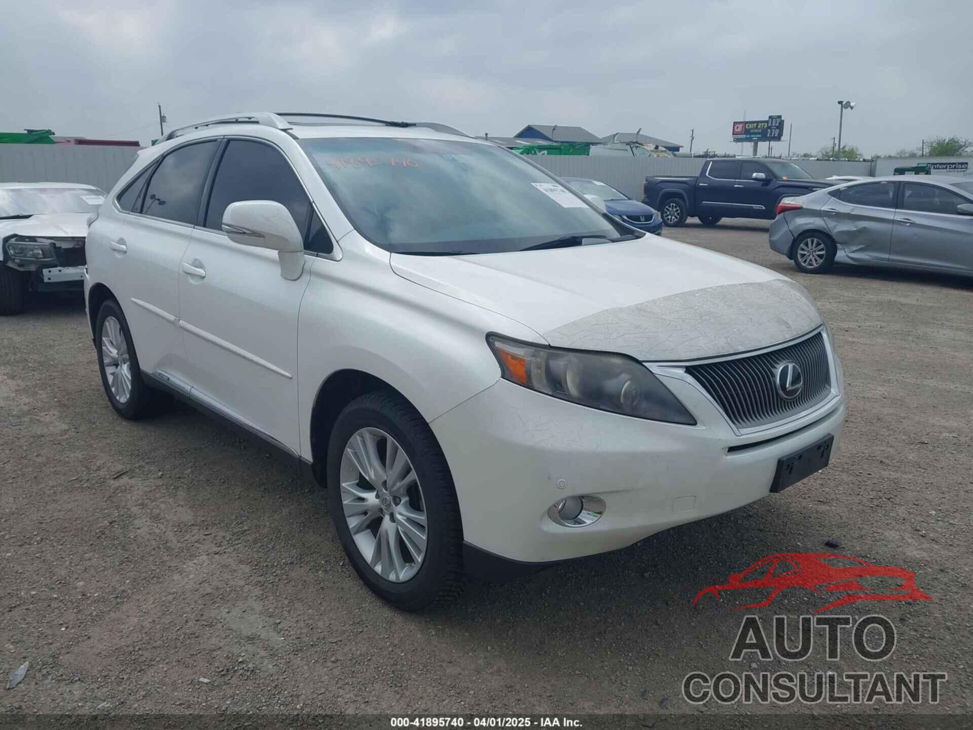 LEXUS RX 450H 2011 - JTJBC1BA8B2419892