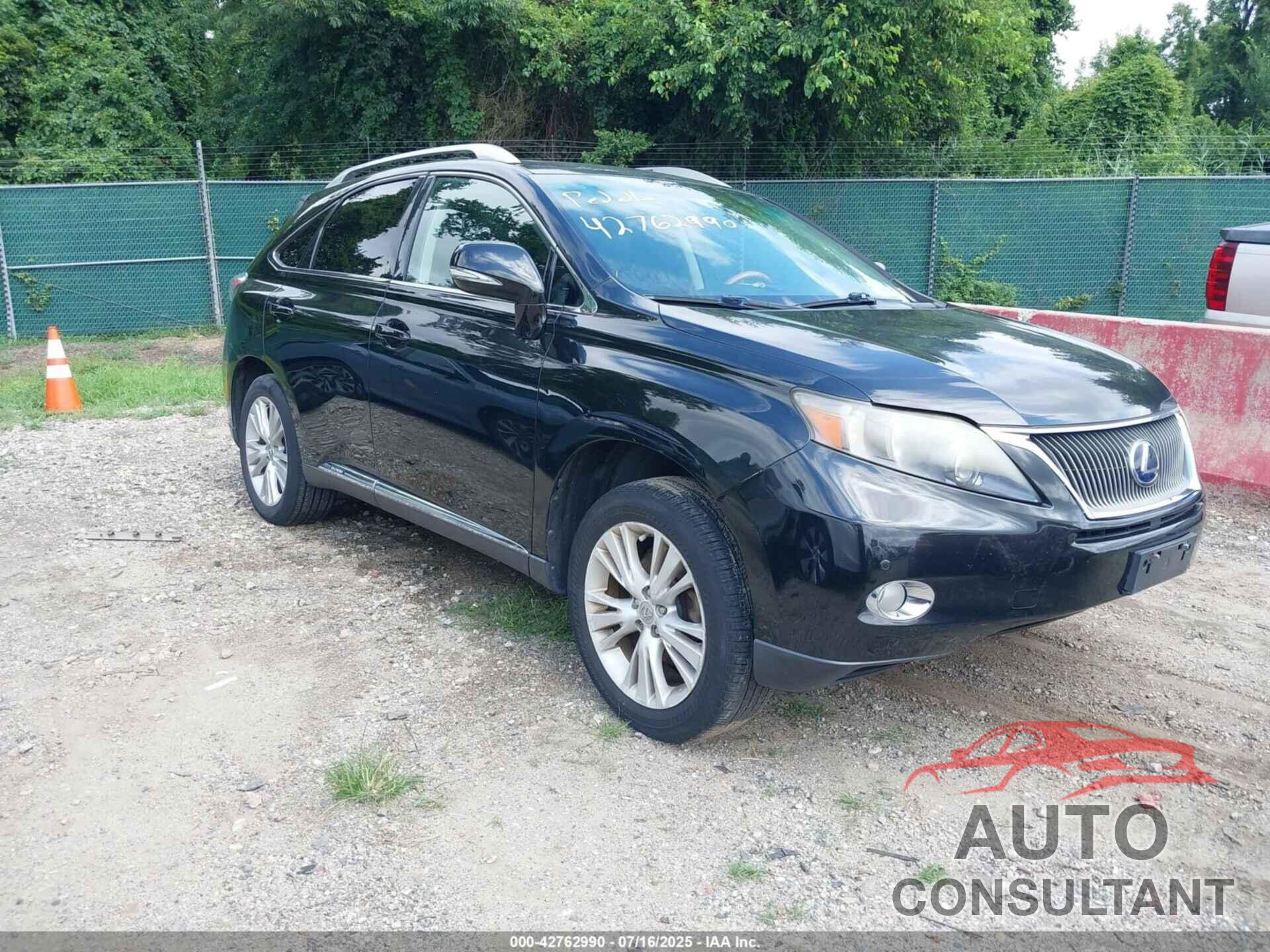 LEXUS RX 450H 2011 - JTJBC1BA4B2420862