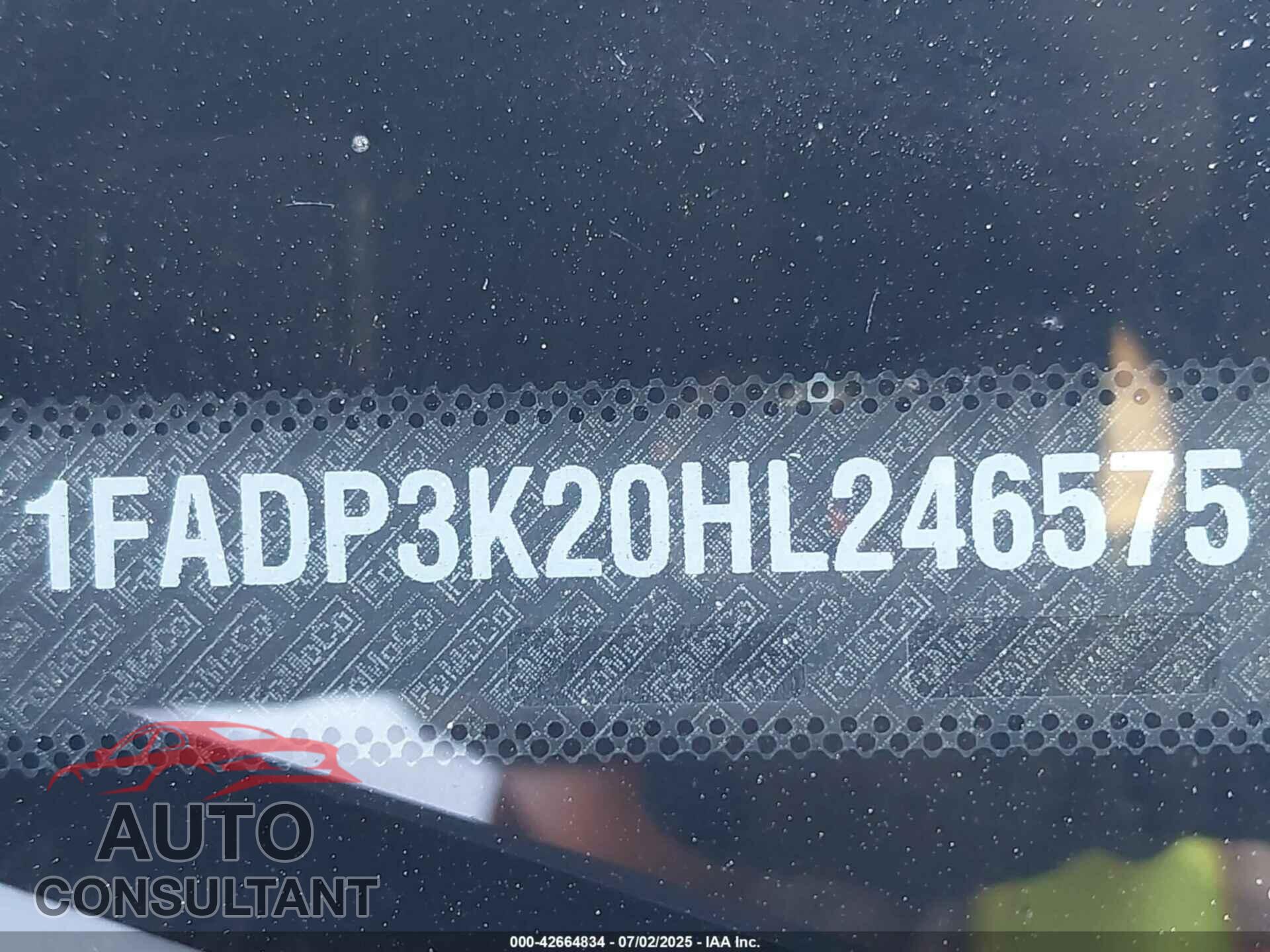 FORD FOCUS 2017 - 1FADP3K20HL246575