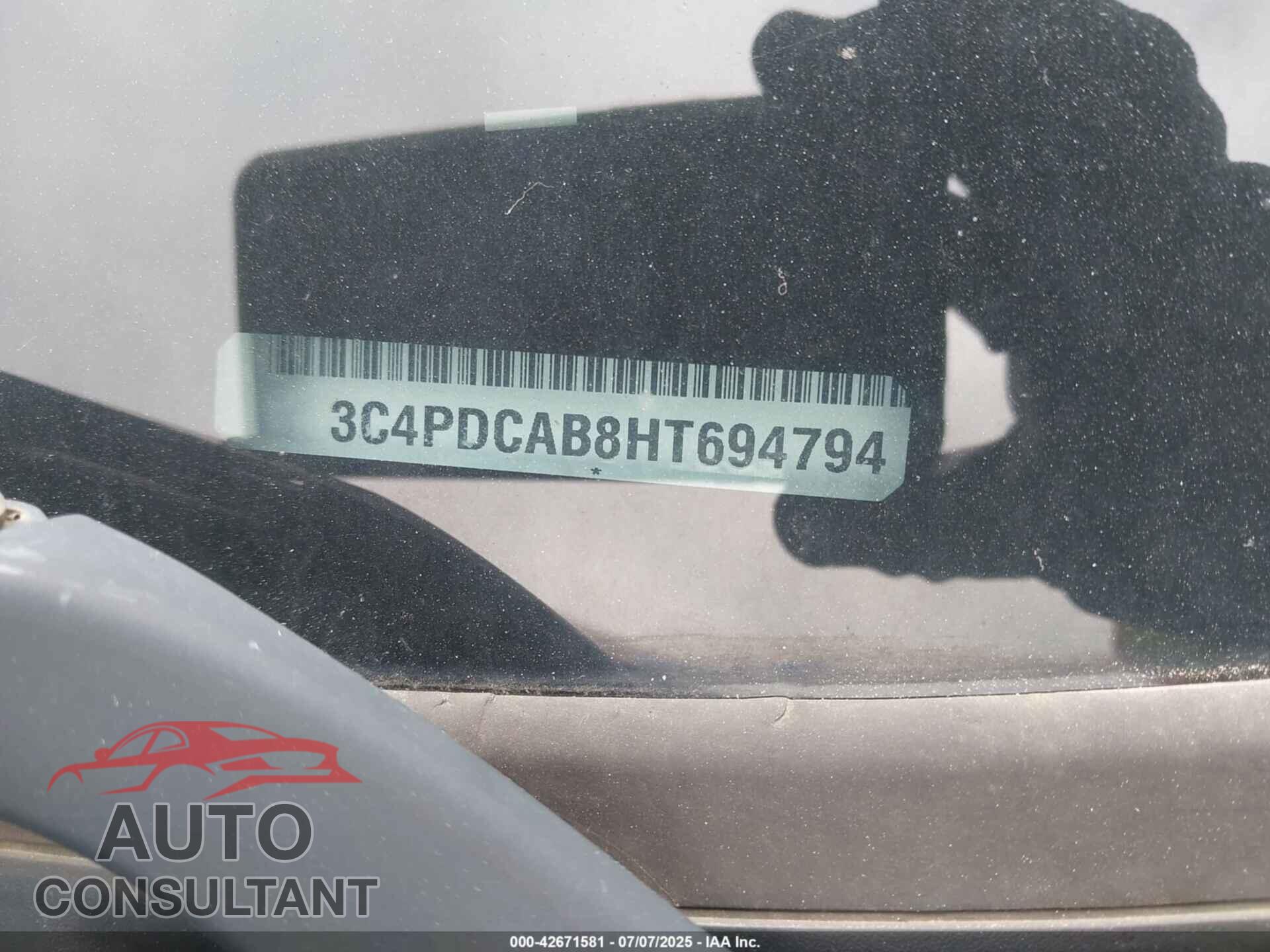 DODGE JOURNEY 2017 - 3C4PDCAB8HT694794