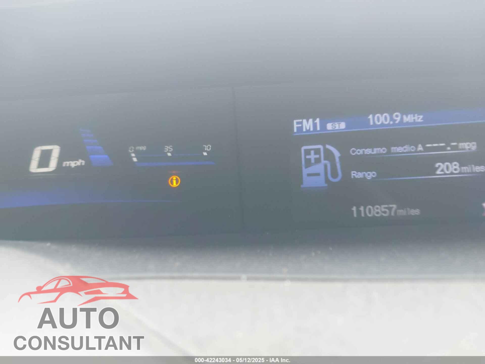 HONDA CIVIC 2012 - 19XFB2F52CE065740