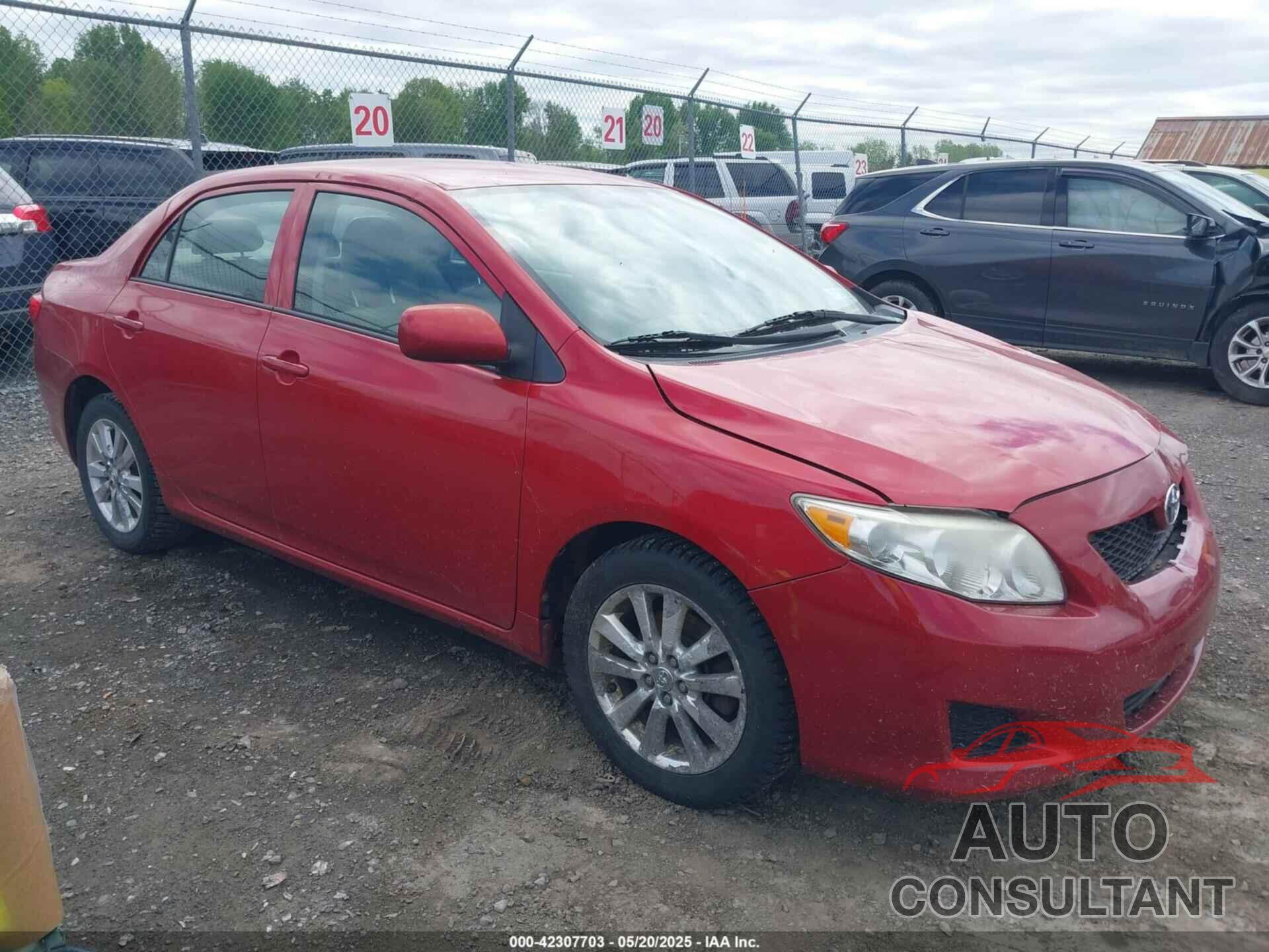 TOYOTA COROLLA 2009 - 2T1BU40E99C012084