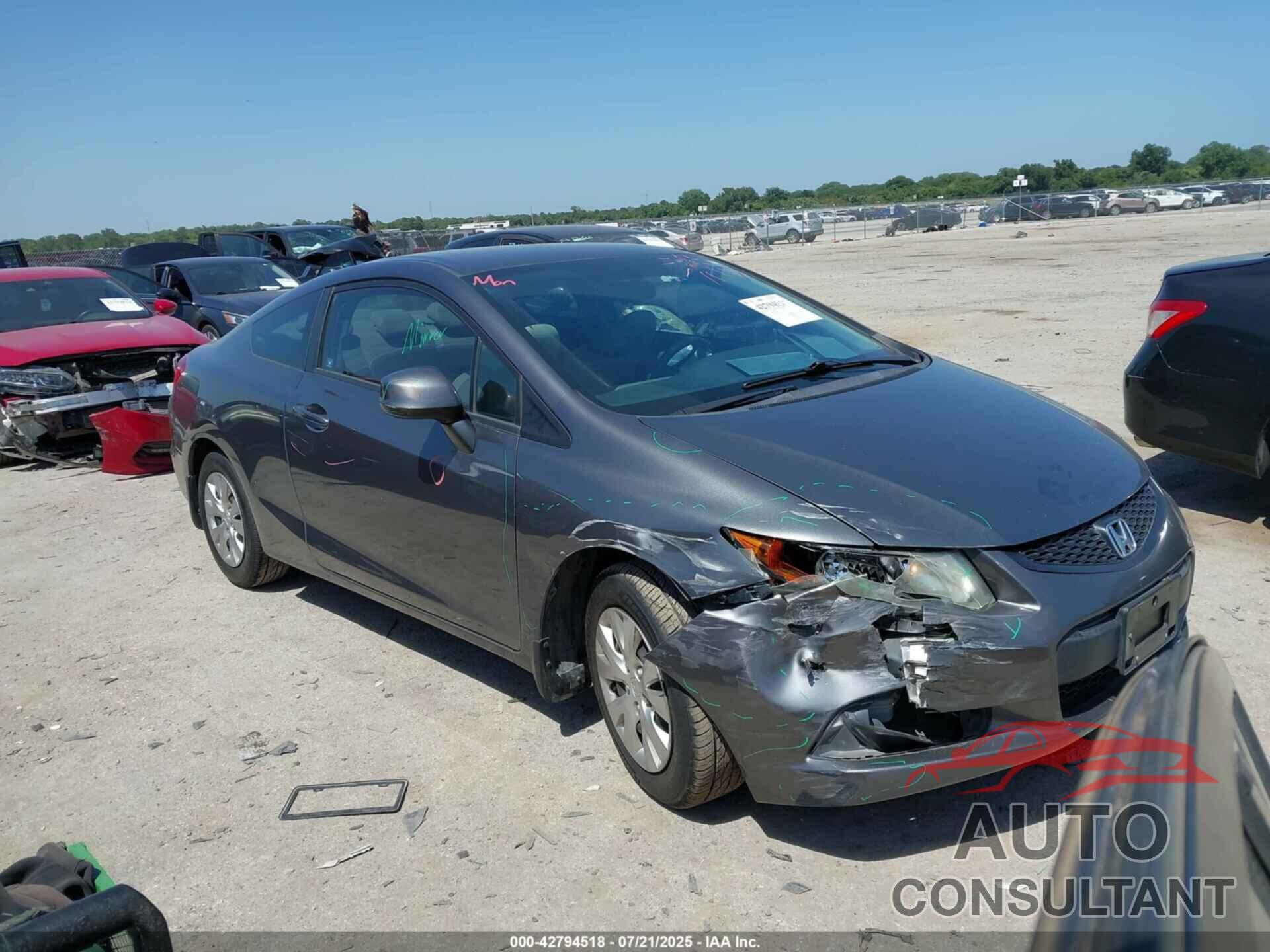 HONDA CIVIC 2012 - 2HGFG3B55CH504397