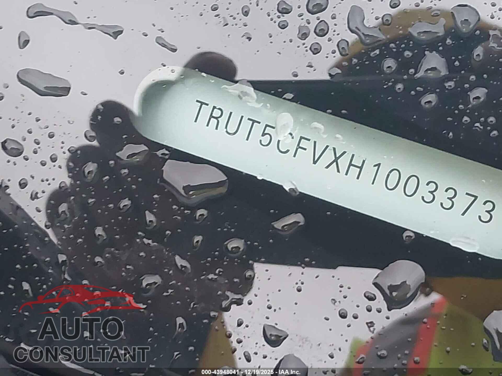 AUDI TT 2017 - TRUT5CFVXH1003373