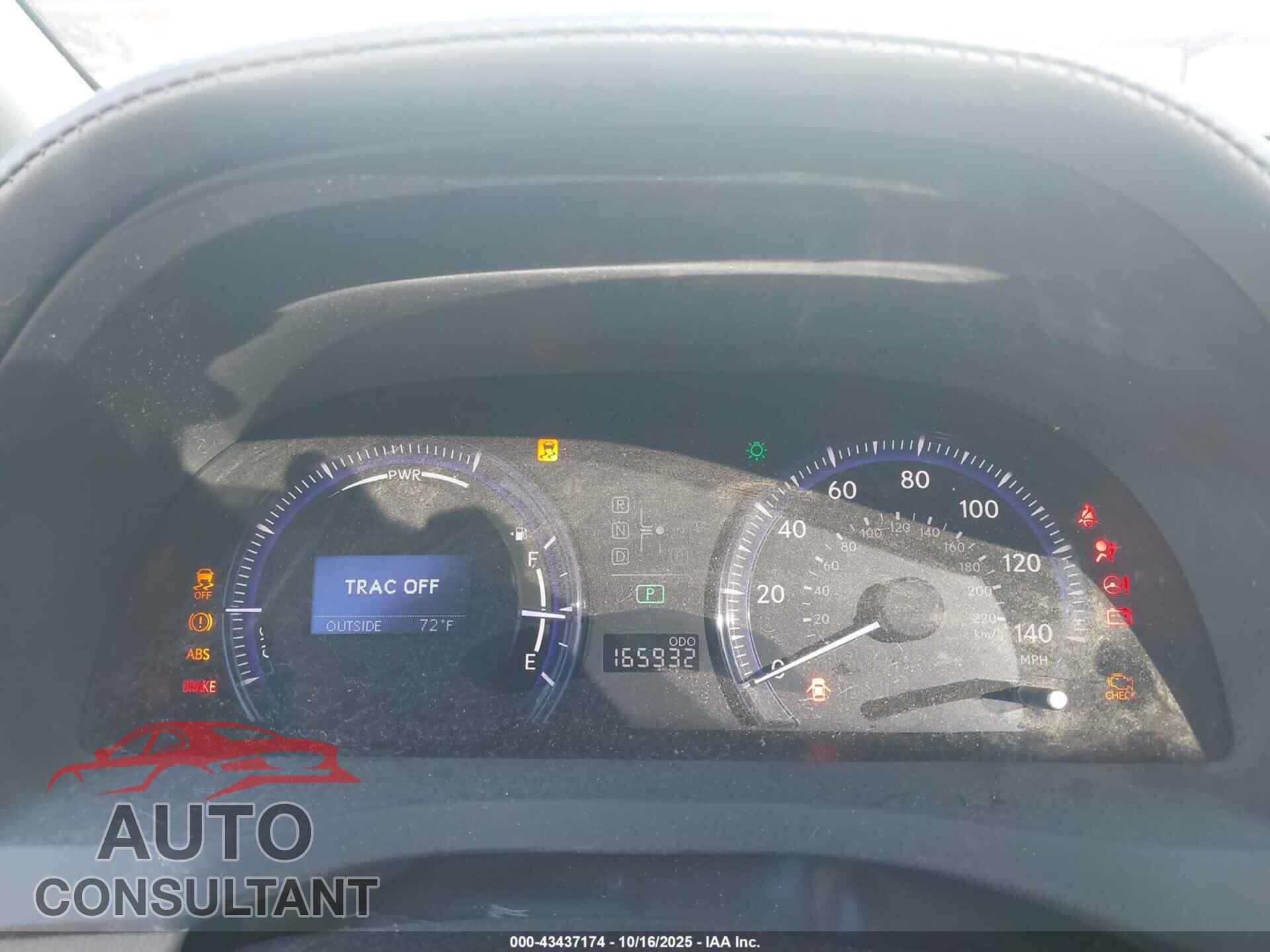 LEXUS HS 250H 2010 - JTHBB1BAXA2013552