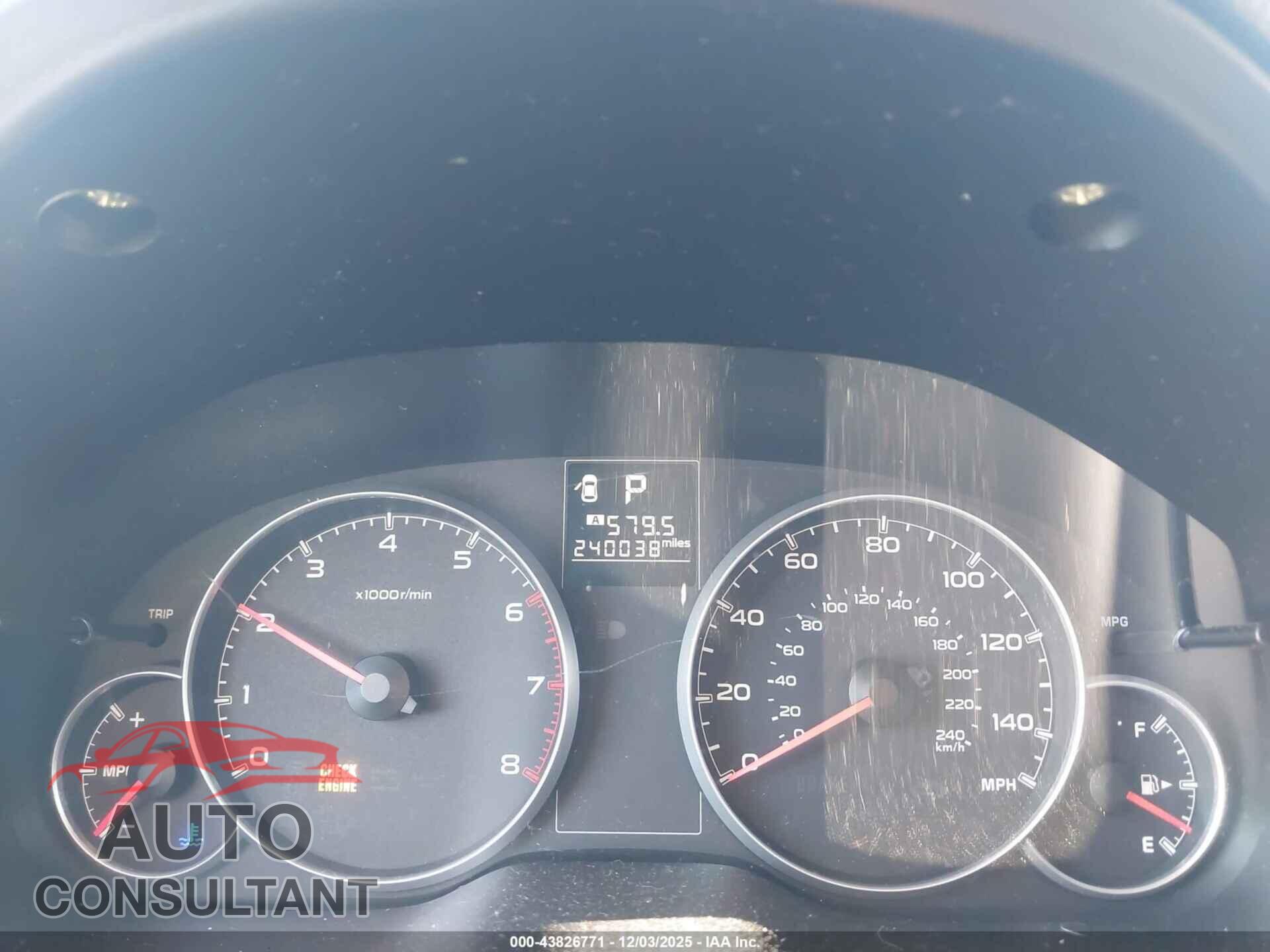 SUBARU OUTBACK 2014 - 4S4BRCCC4E3305735