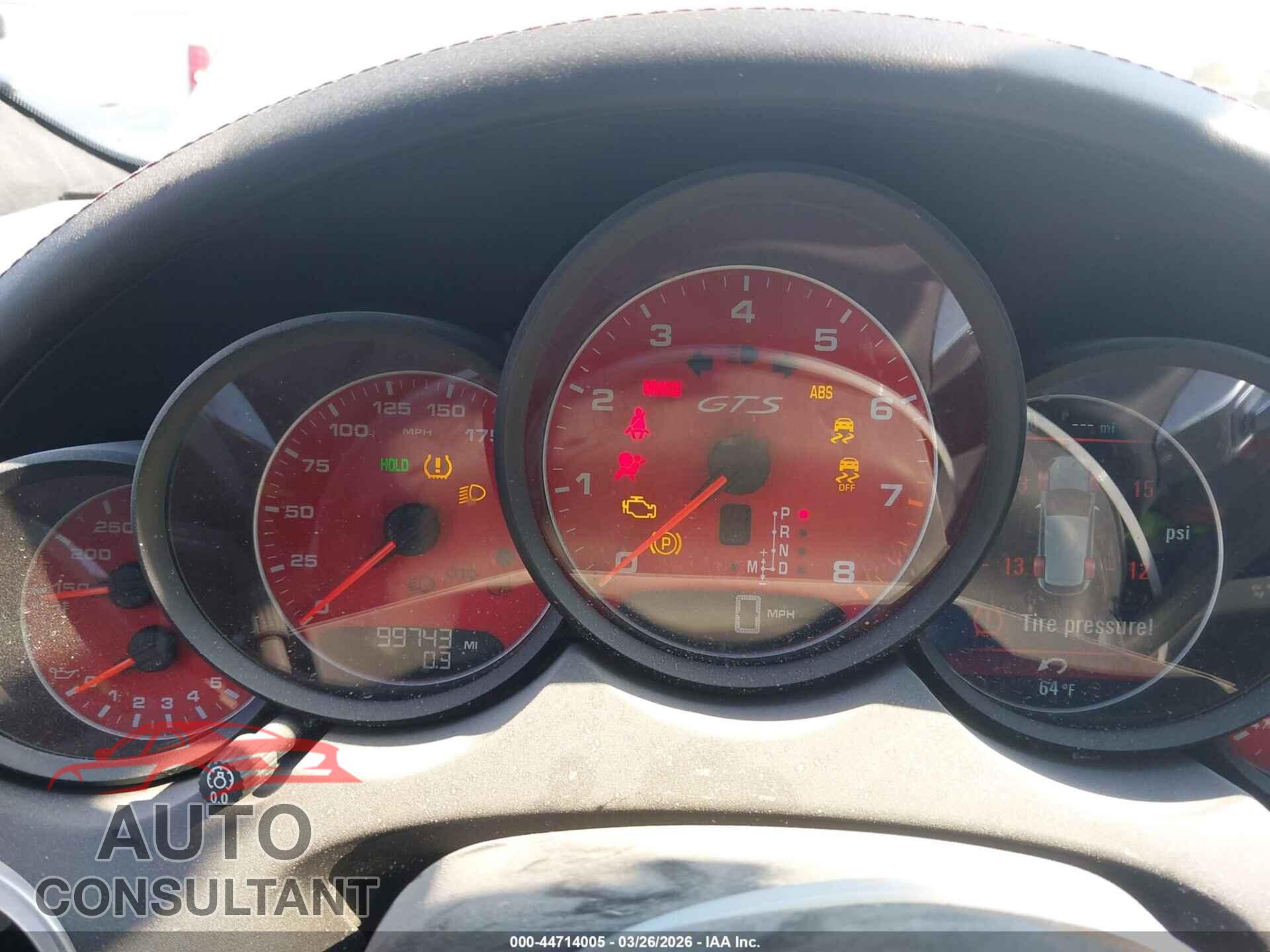 PORSCHE CAYENNE 2013 - WP1AD2A27DLA73499