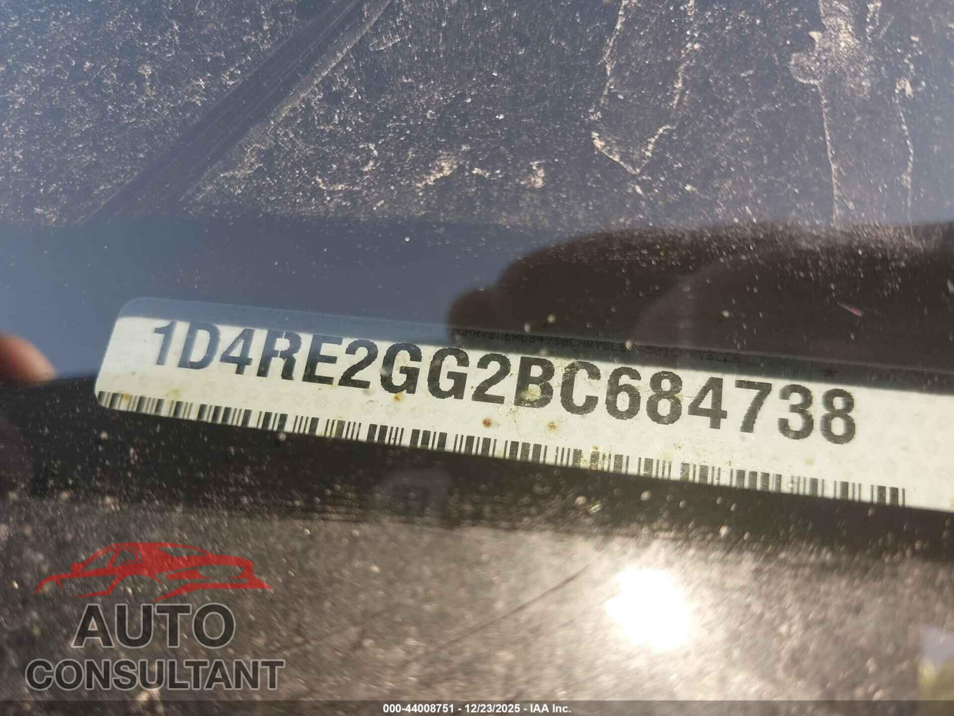 DODGE DURANGO 2011 - 1D4RE2GG2BC684738