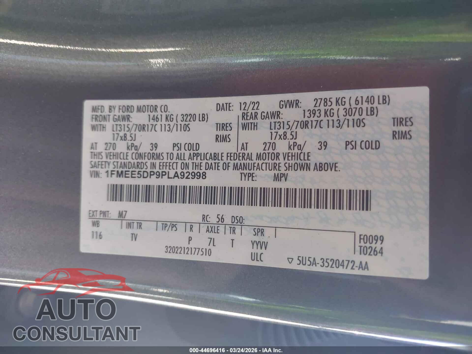 FORD BRONCO 2023 - 1FMEE5DP9PLA92998
