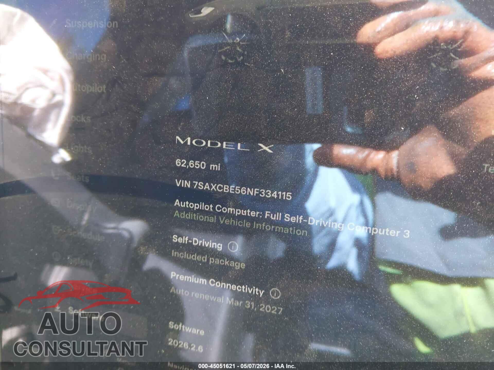 TESLA MODEL X 2022 - 7SAXCBE56NF334115