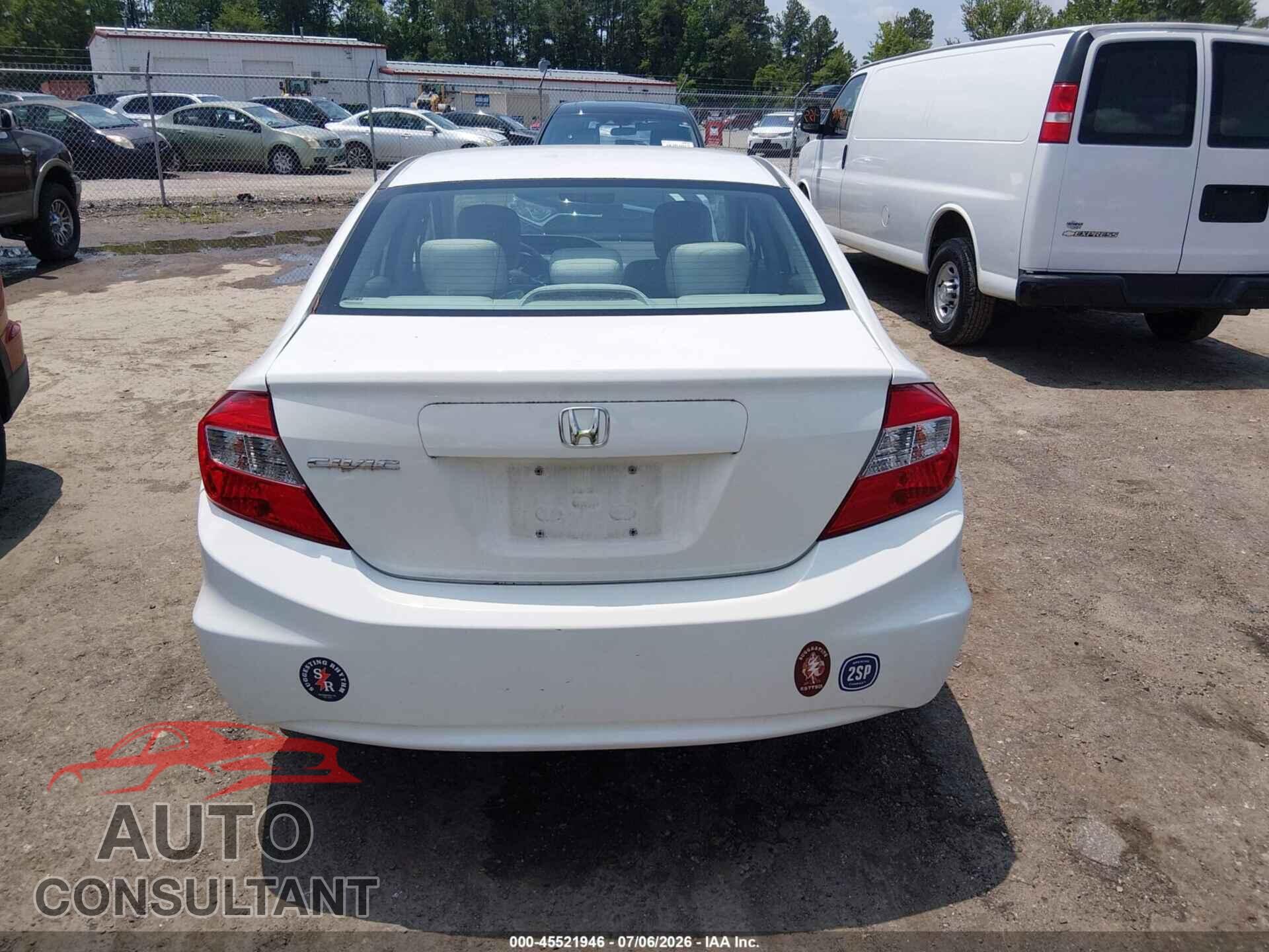 HONDA CIVIC 2012 - 19XFB2F80CE057064