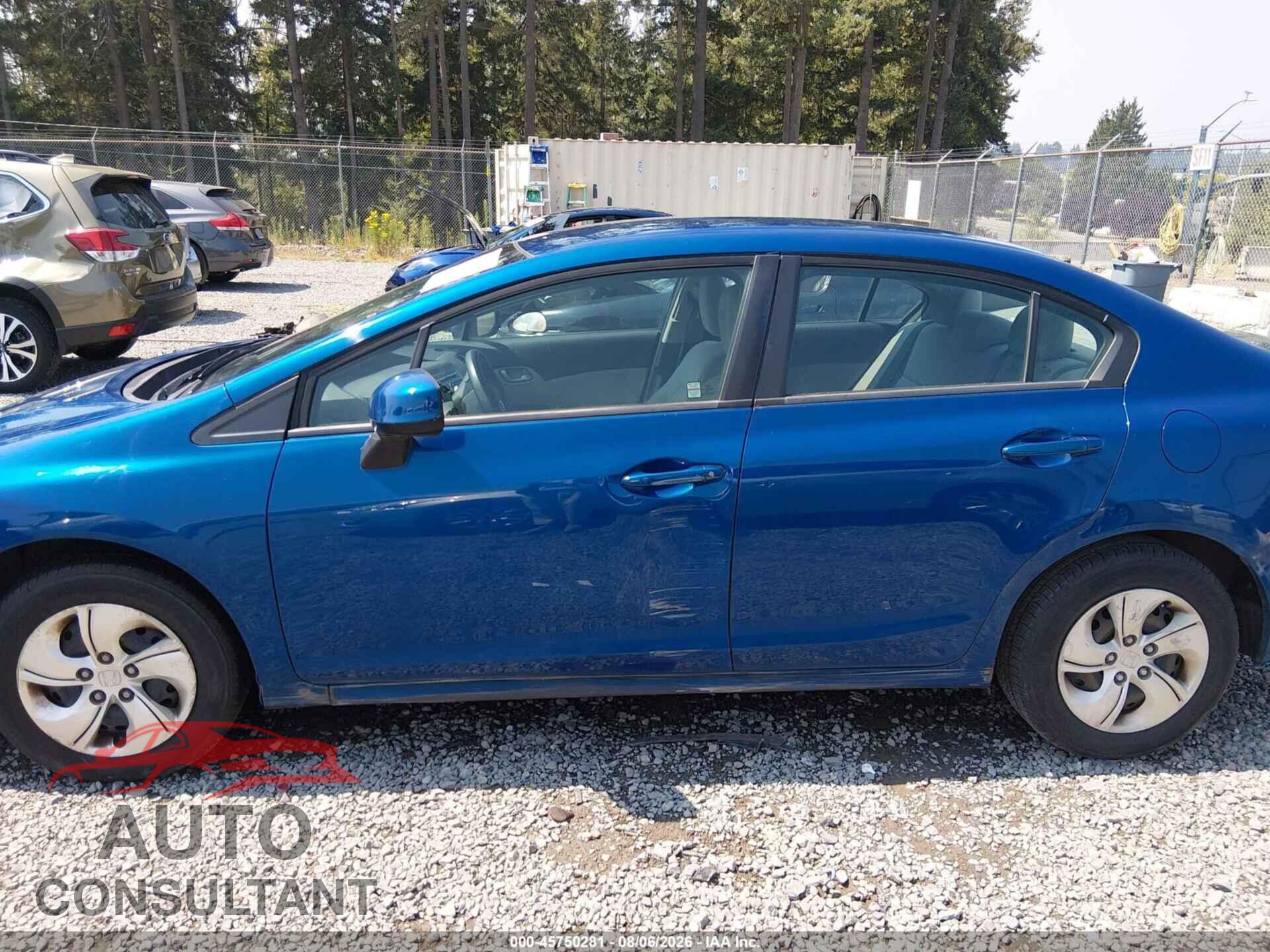 HONDA CIVIC 2013 - 19XFB2F57DE293976
