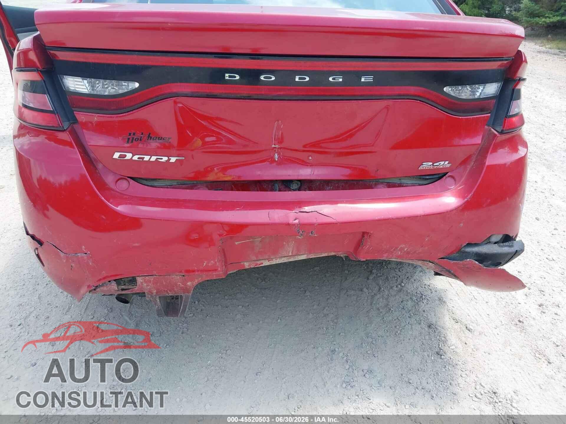DODGE DART 2014 - 1C3CDFBB4ED851550