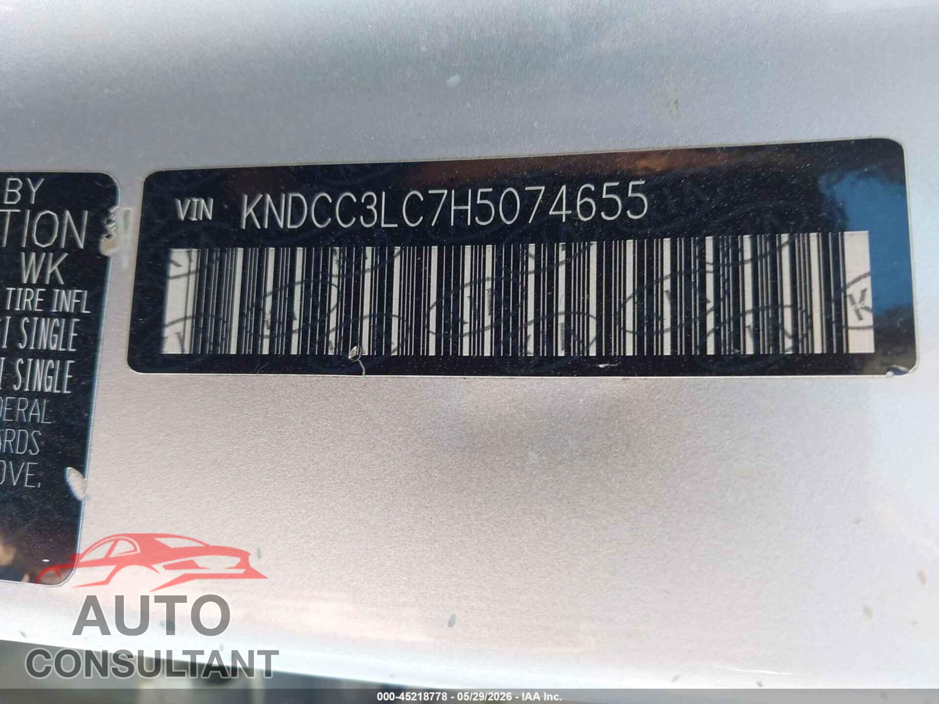 KIA NIRO 2017 - KNDCC3LC7H5074655