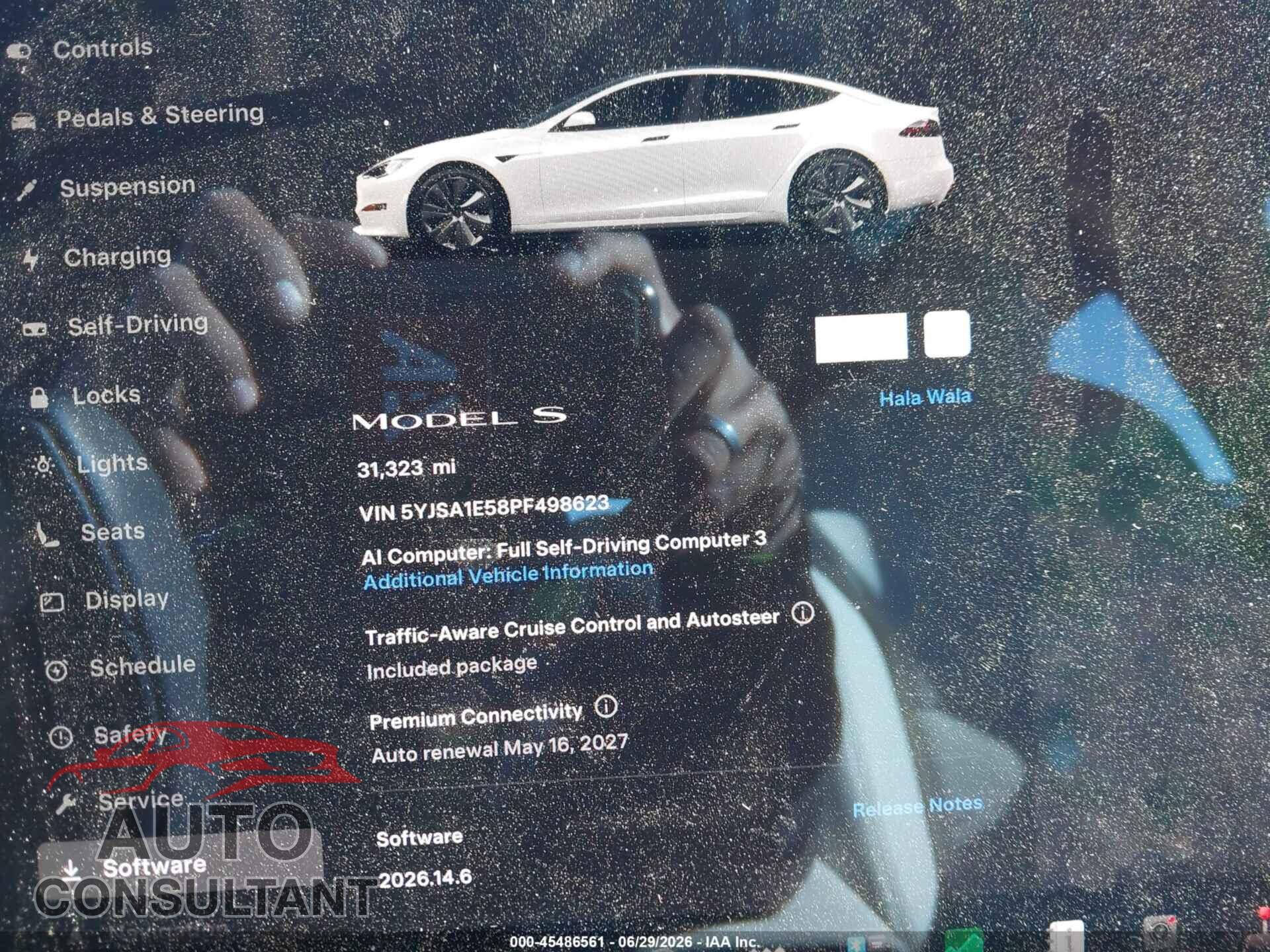 TESLA MODEL S 2015 - 5YJSA1H20FF100272