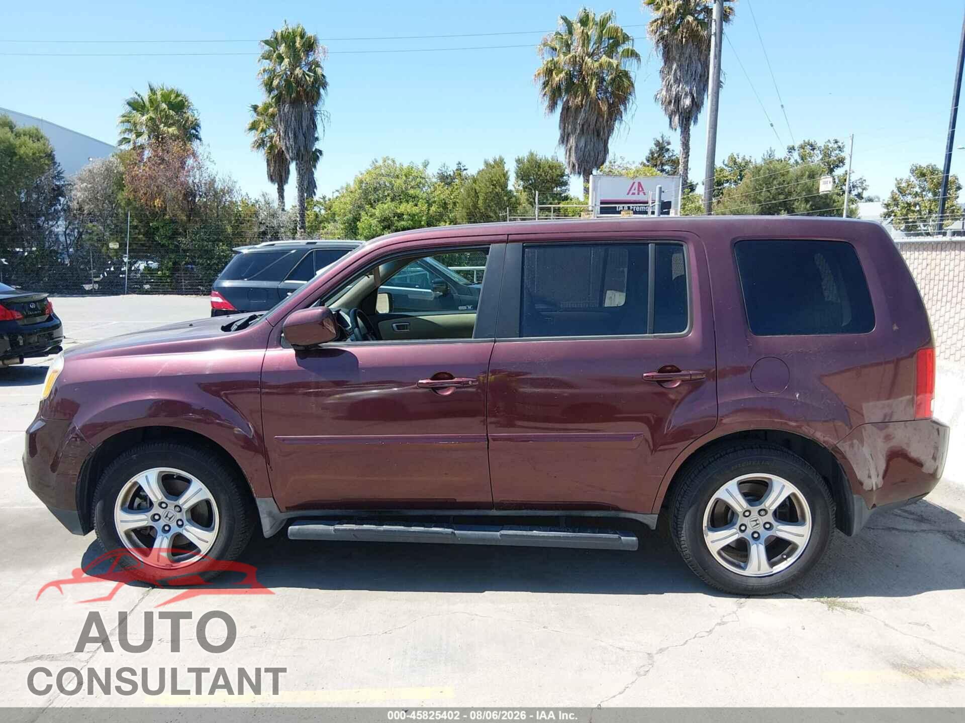 HONDA PILOT 2012 - 5FNYF3H42CB023036
