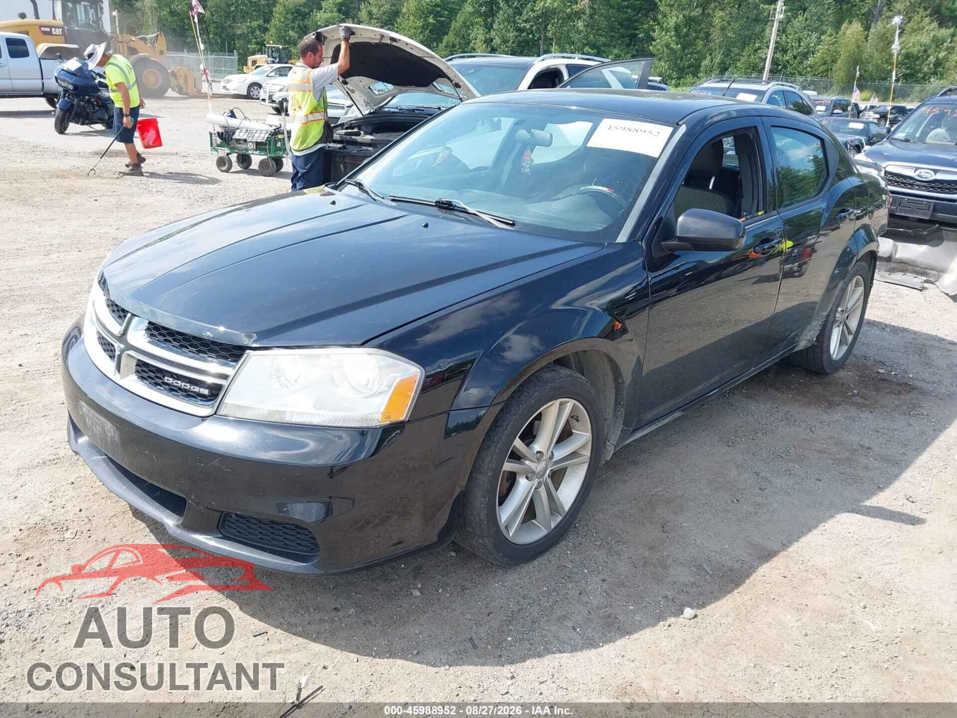 DODGE AVENGER 2012 - 1C3CDZCB6CN186061