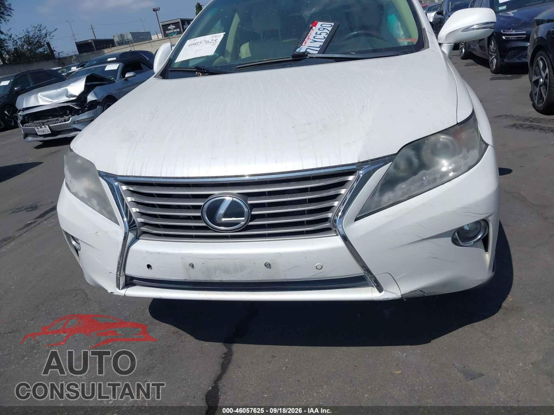 LEXUS RX 350 2013 - 2T2ZK1BA3DC127006
