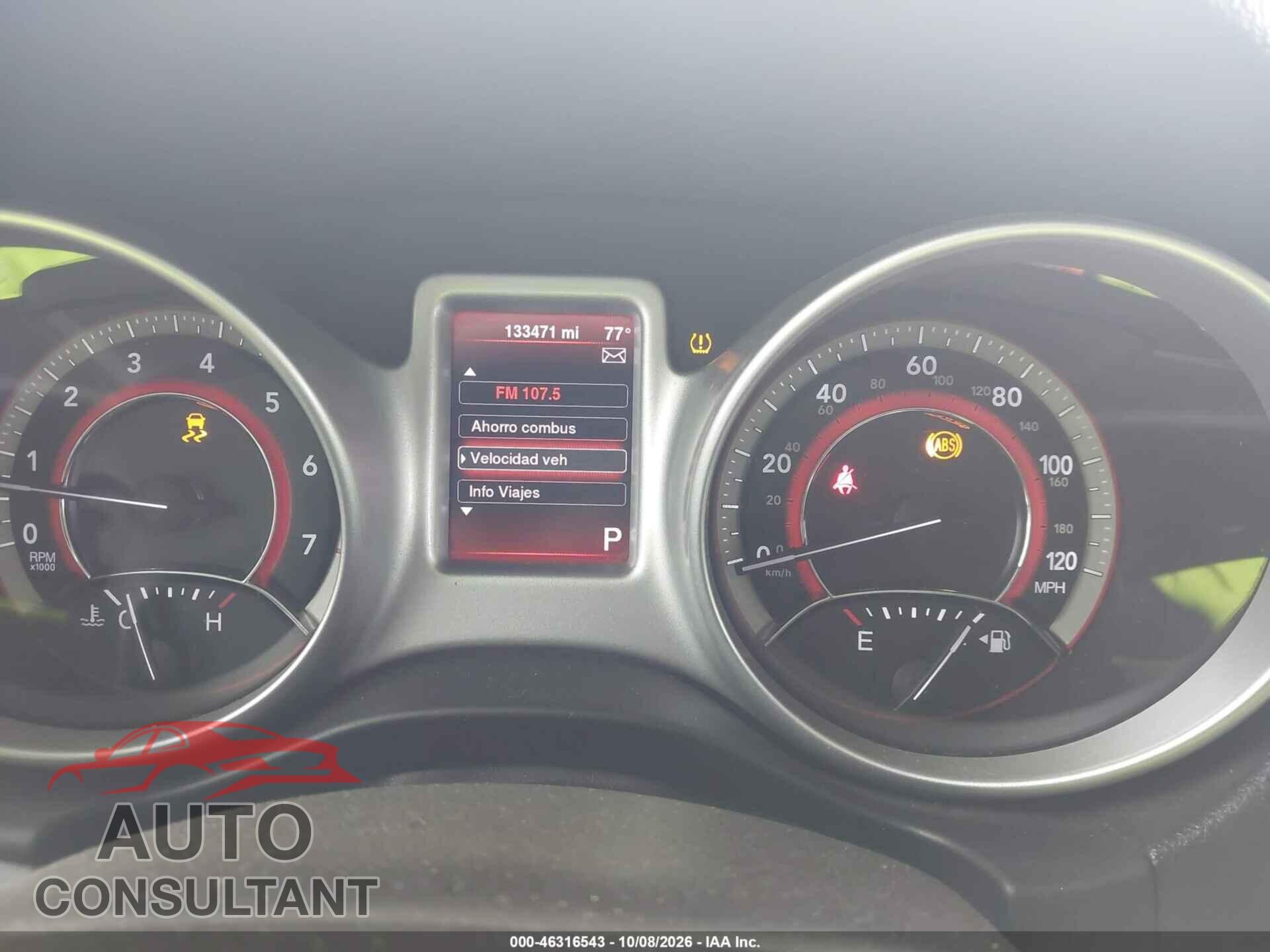 DODGE JOURNEY 2013 - 3C4PDCAB0DT710108