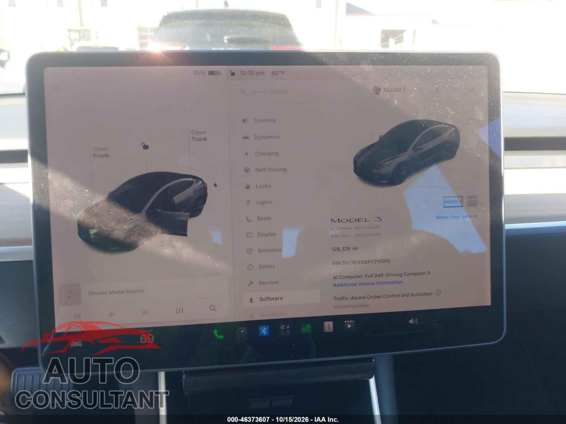 TESLA MODEL 3 2019 - 5YJ3E1EB6KF210010