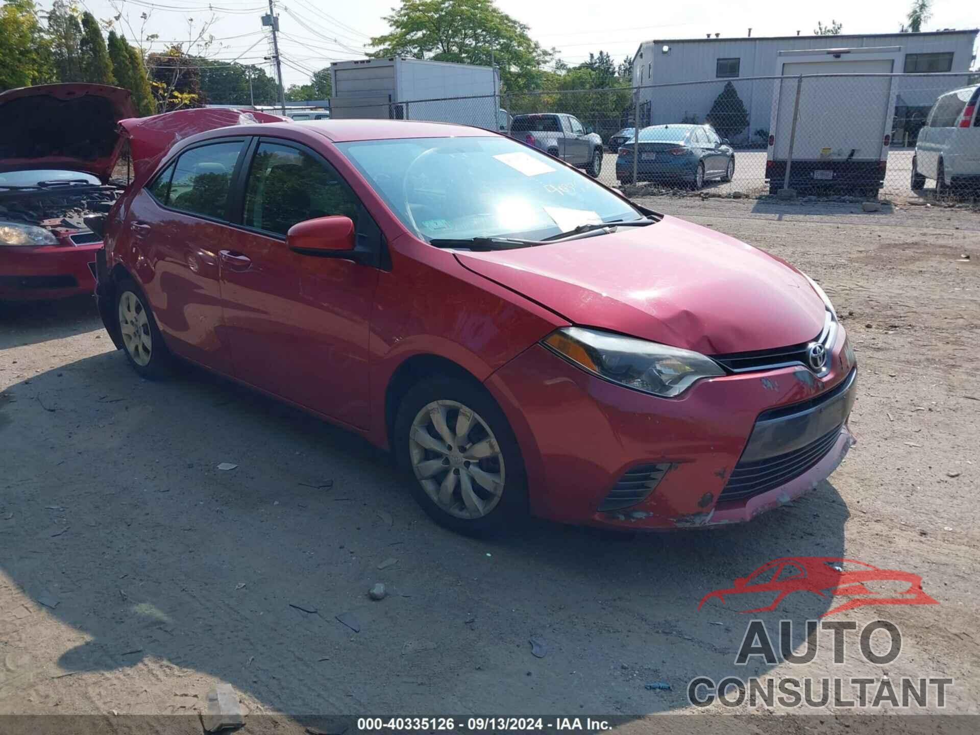 TOYOTA COROLLA 2015 - 2T1BURHE5FC299727