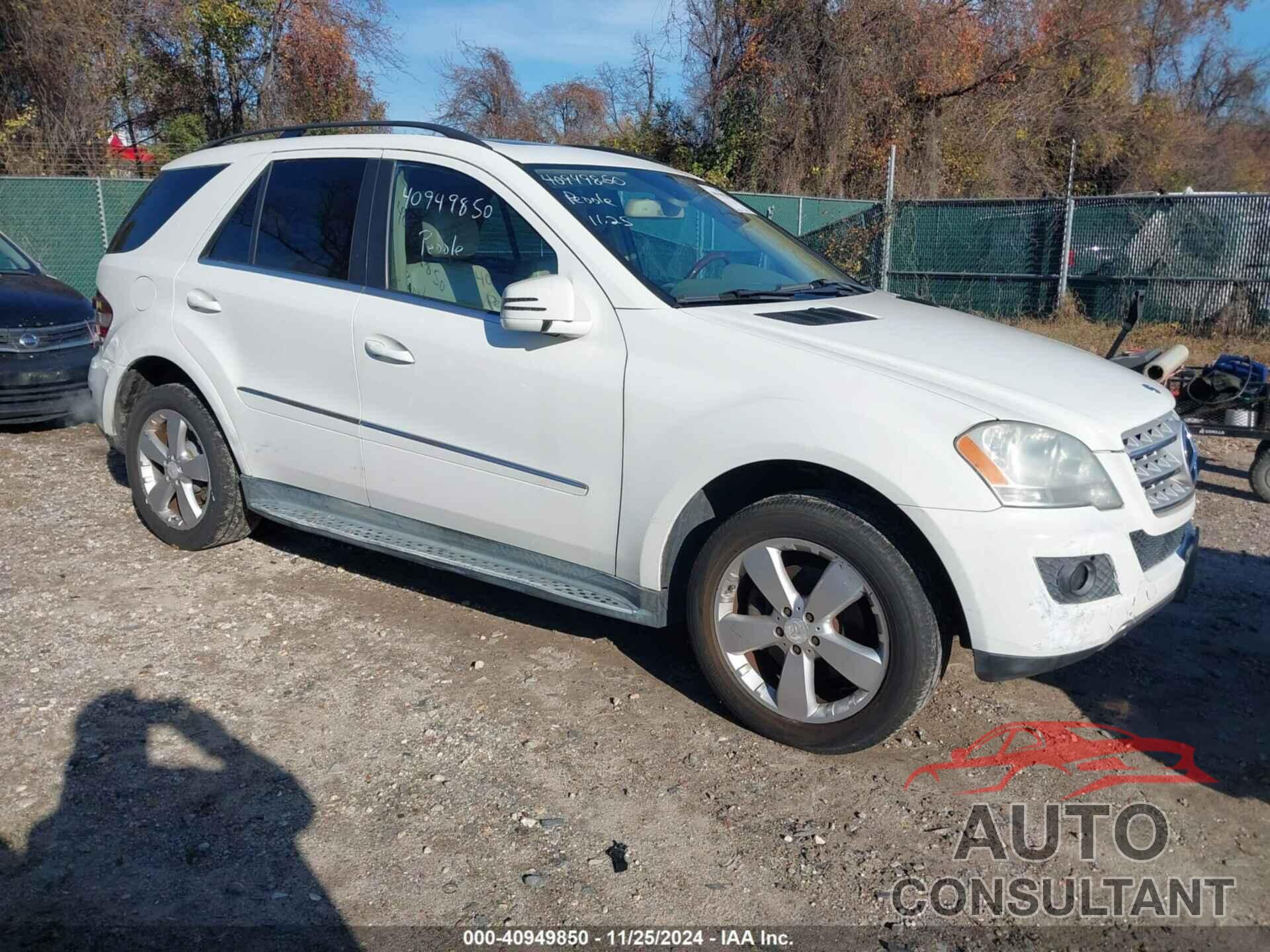 MERCEDES-BENZ ML 350 2011 - 4JGBB8GBXBA644090