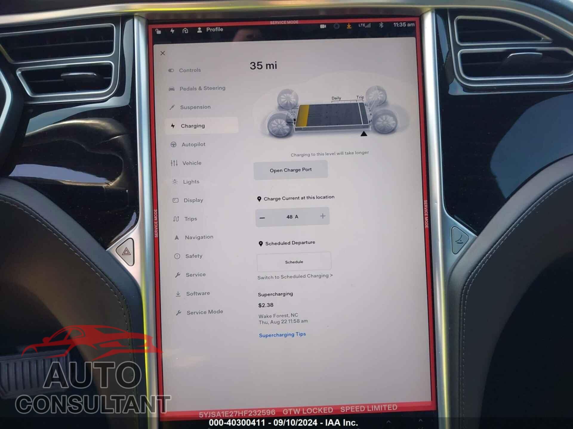 TESLA MODEL S 2017 - 5YJSA1E27HF232596