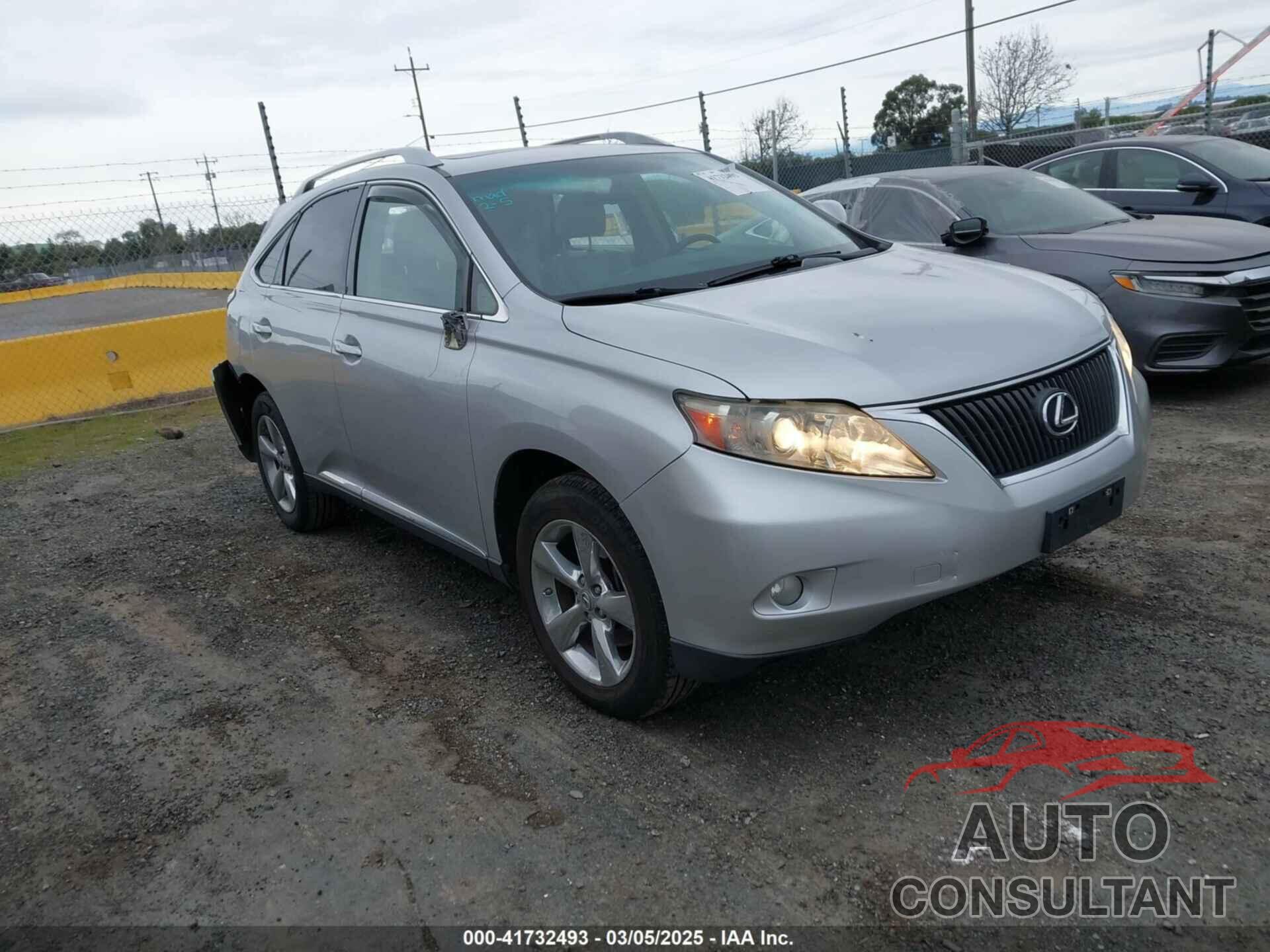 LEXUS RX 350 2012 - JTJZK1BA8C2413836