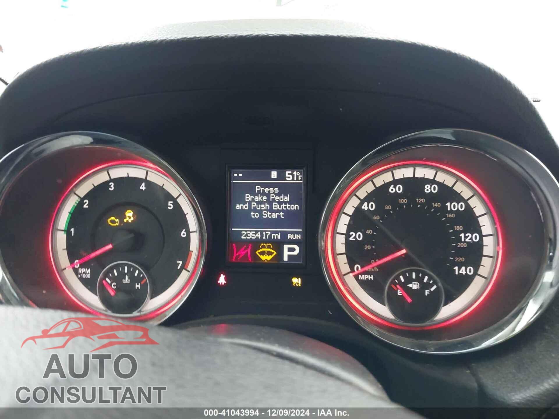 DODGE DURANGO 2012 - 1C4RDHEGXCC257282