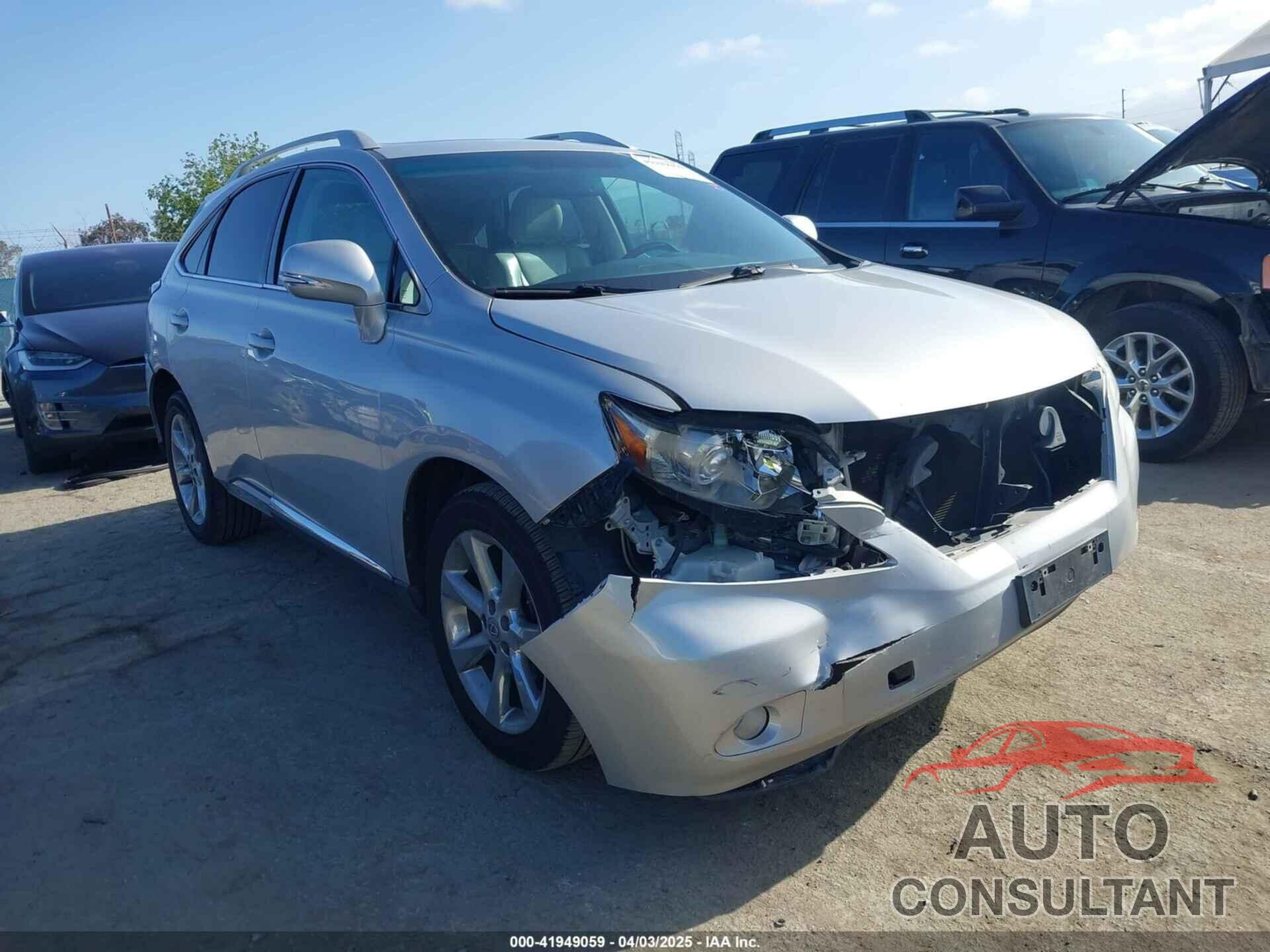 LEXUS RX 350 2012 - 2T2BK1BA9CC134963