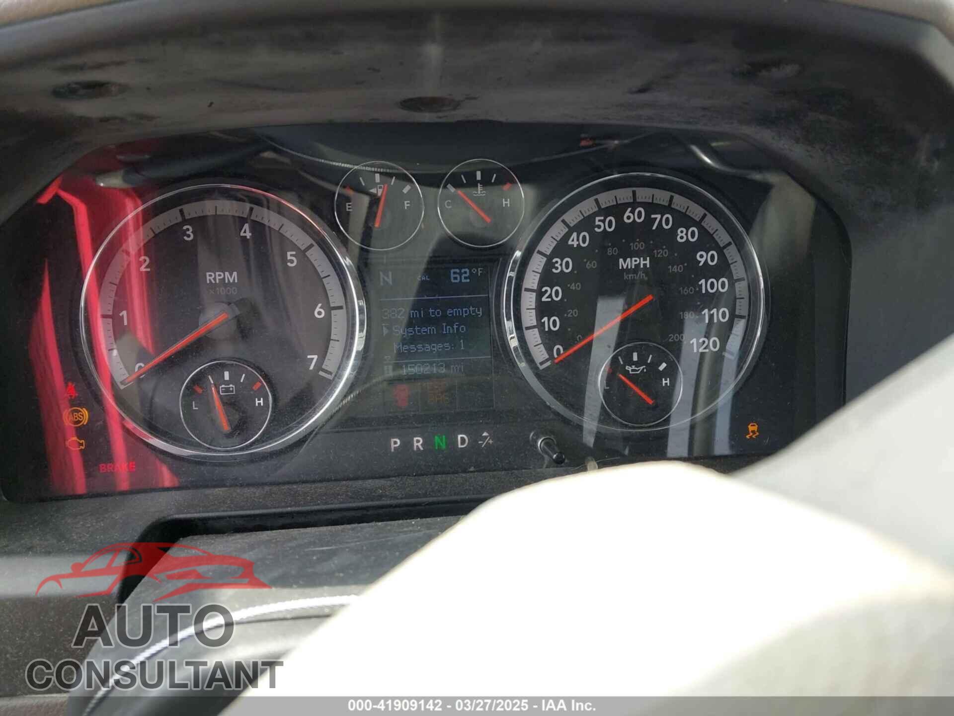 DODGE RAM 1500 2009 - 1D3HV18P89S731716