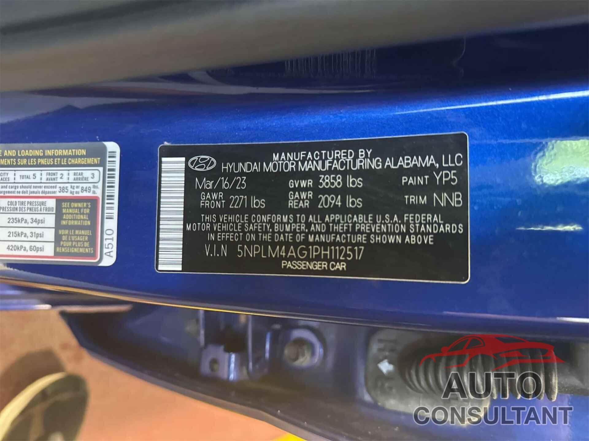 HYUNDAI ELANTRA 2023 - 5NPLM4AG1PH112517