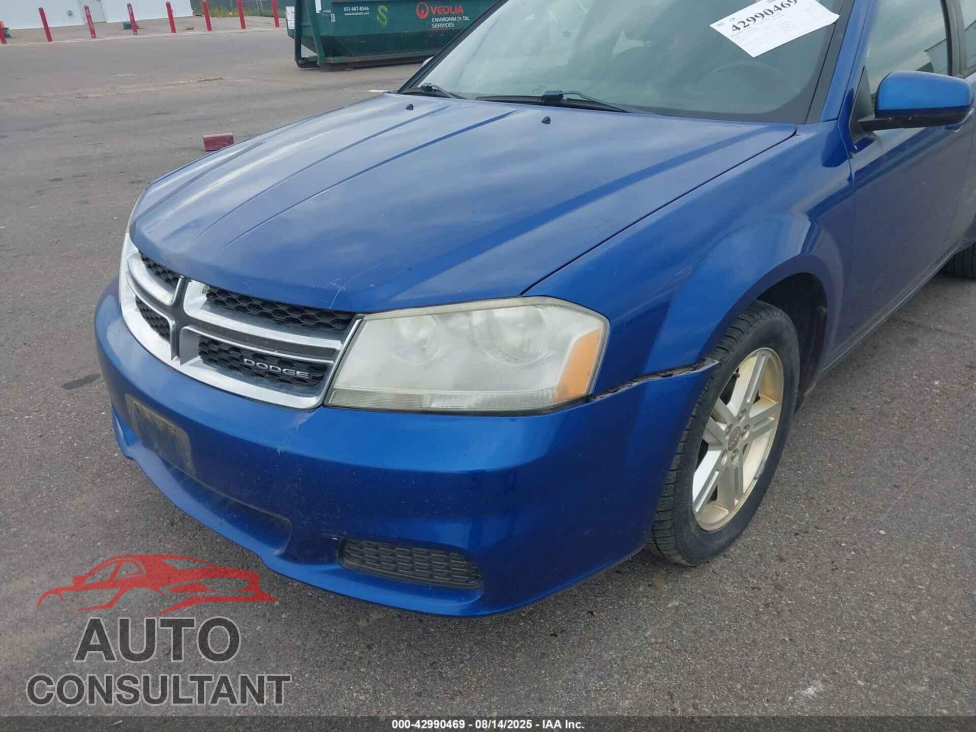 DODGE AVENGER 2012 - 1C3CDZCB6CN148331