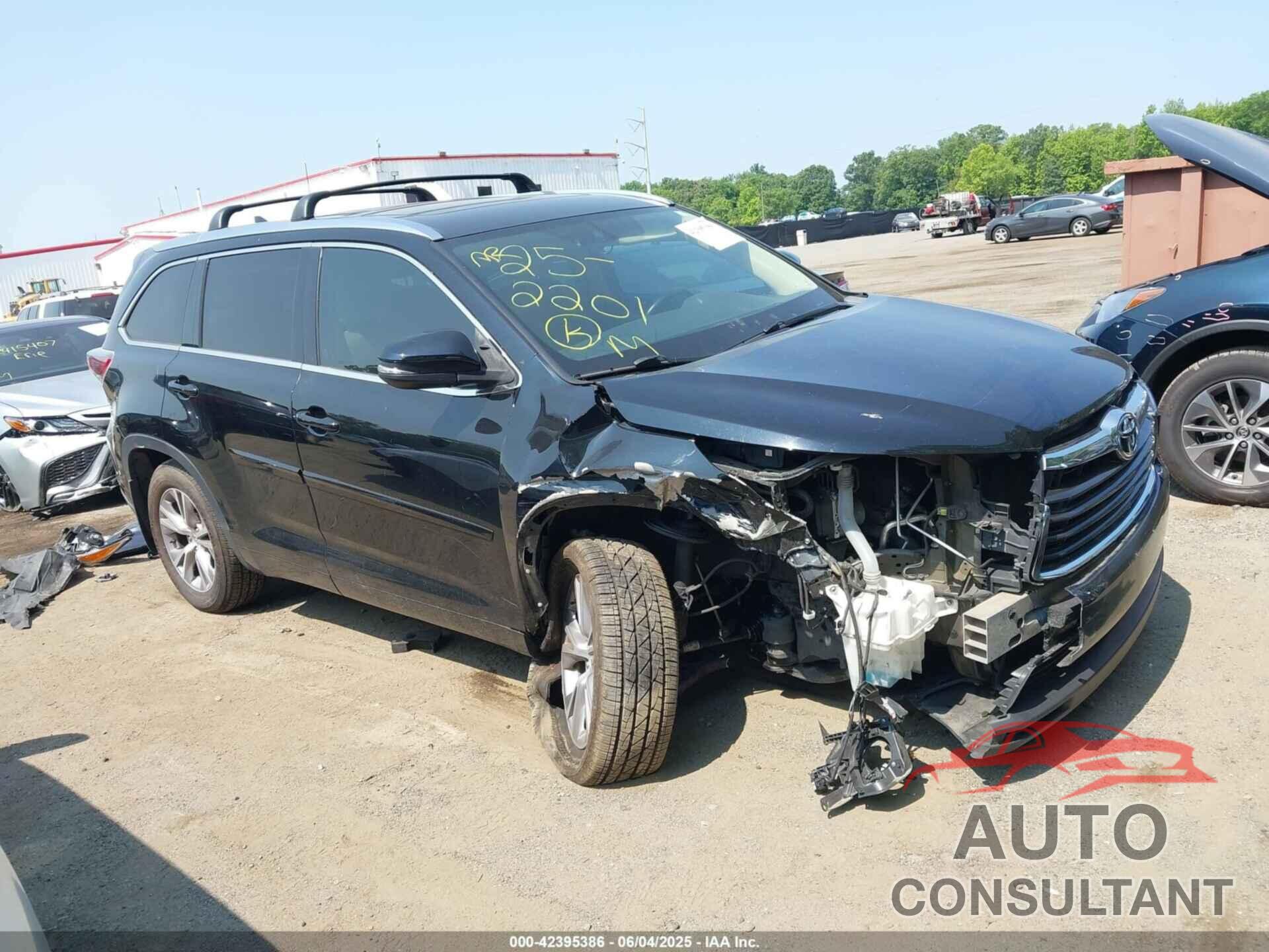 TOYOTA HIGHLANDER 2015 - 5TDJKRFH2FS224327